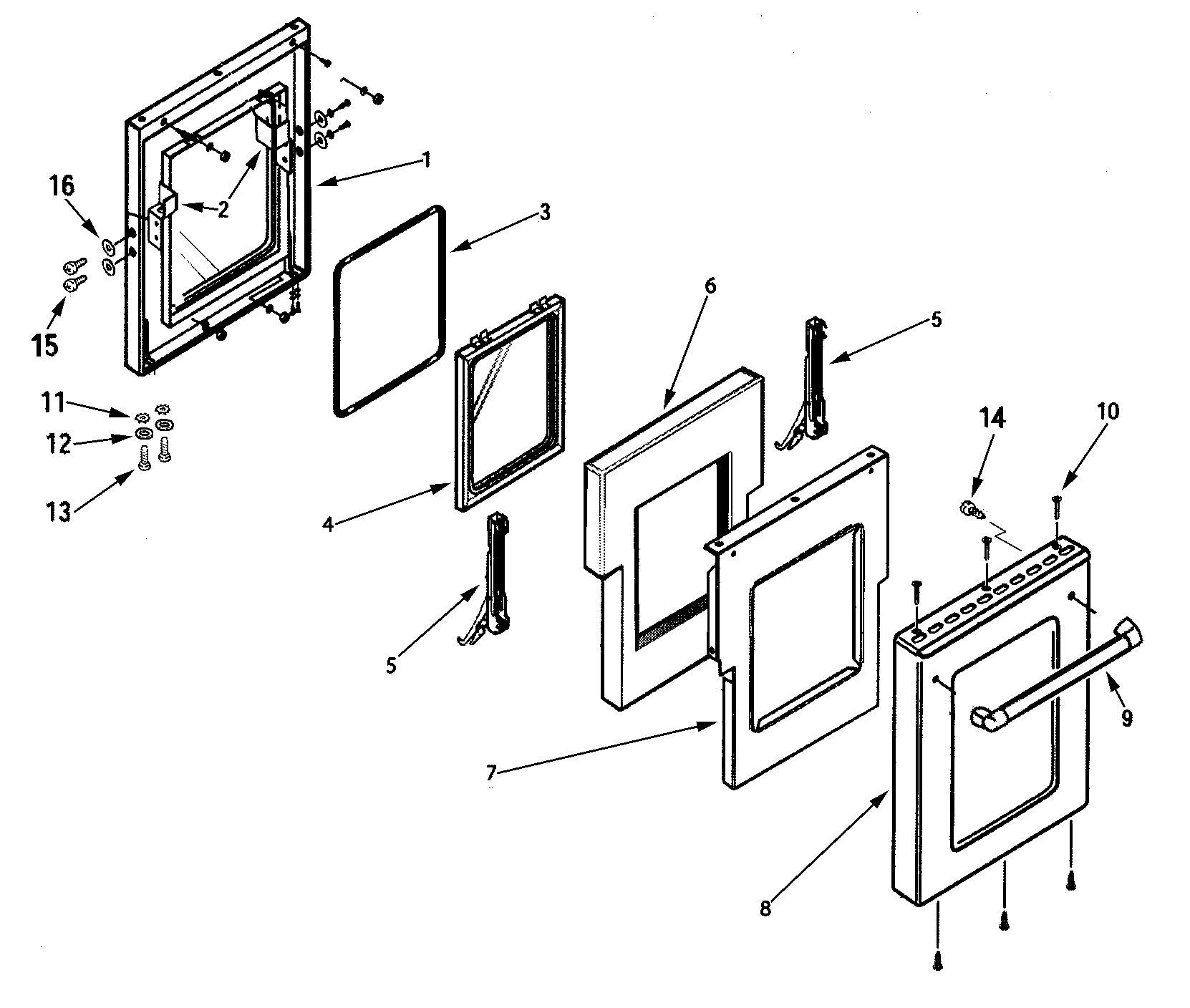 Jenn-Air PRG4810NP door assembly (small) diagram