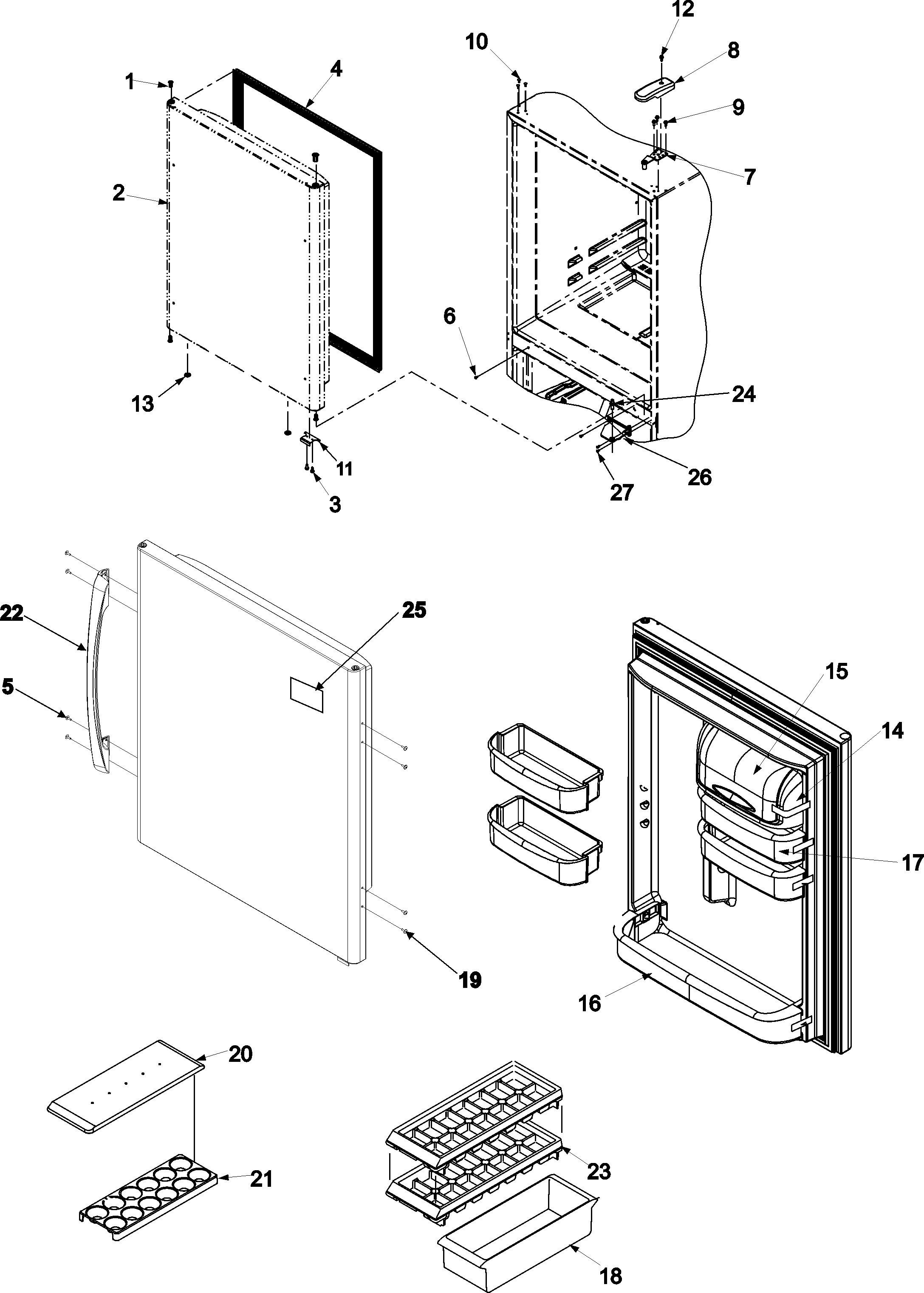 Amana ABB2222FEW0 refrigerator door diagram
