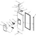 Amana AFI2538AES left refrigerator door (ice & water) diagram