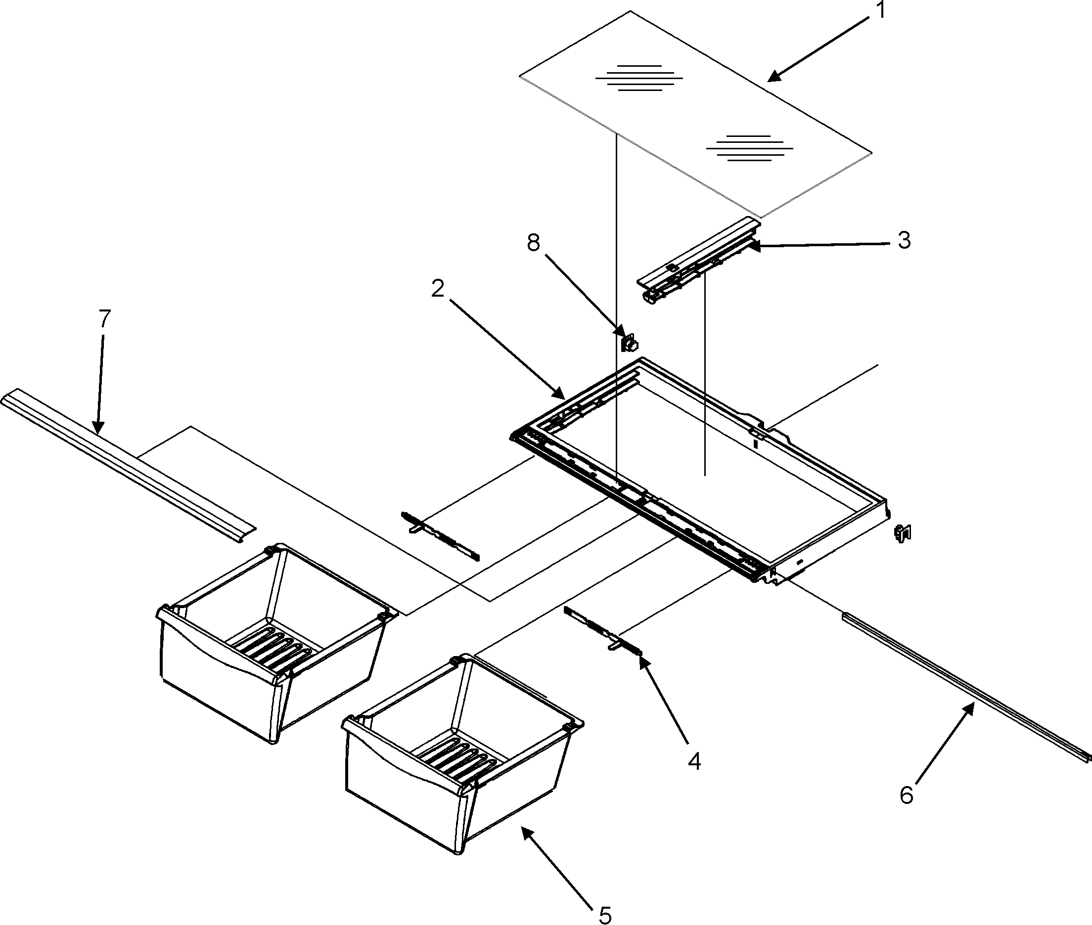 Amana AFI2538AEW crisper assembly diagram