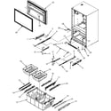 Amana AFI2538AES frz door/drawer/toe grille/ctr hinge diagram