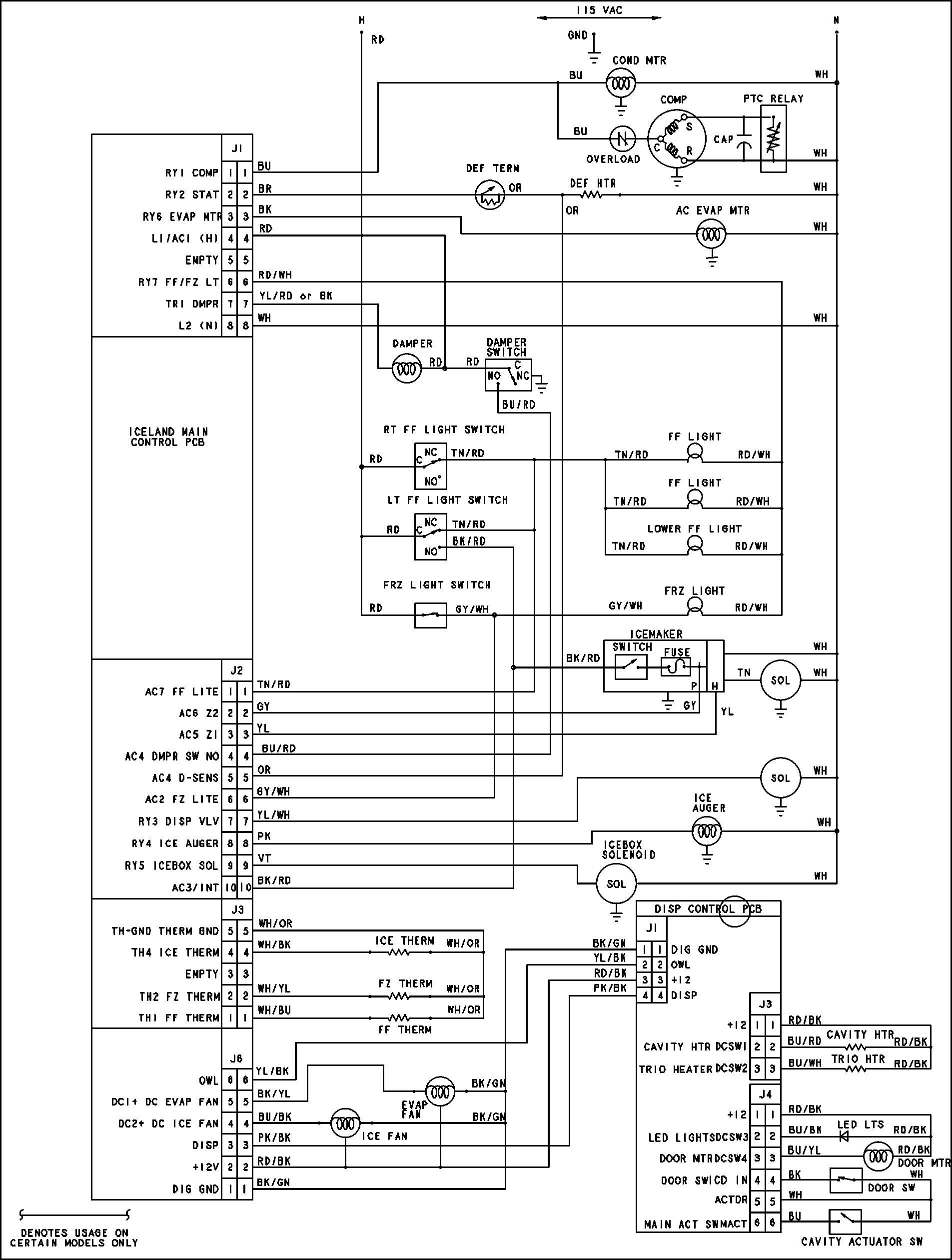 Amana AFI2538AEW wiring information diagram
