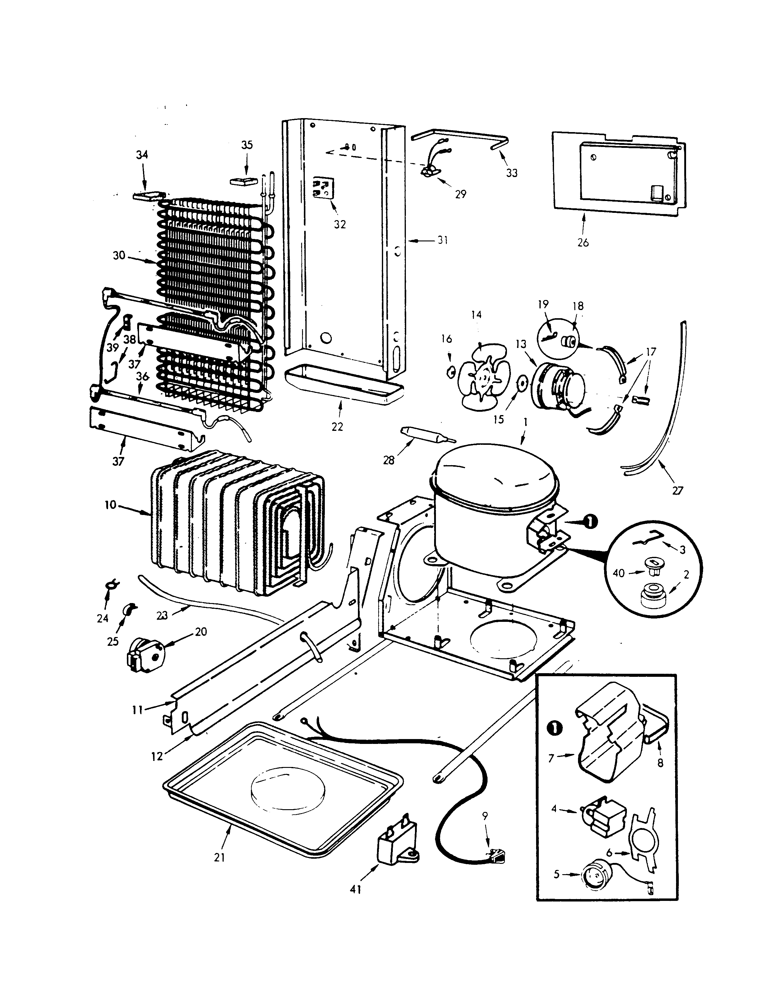 Jenn-Air JRSI223-8N02B unit compartment & system diagram
