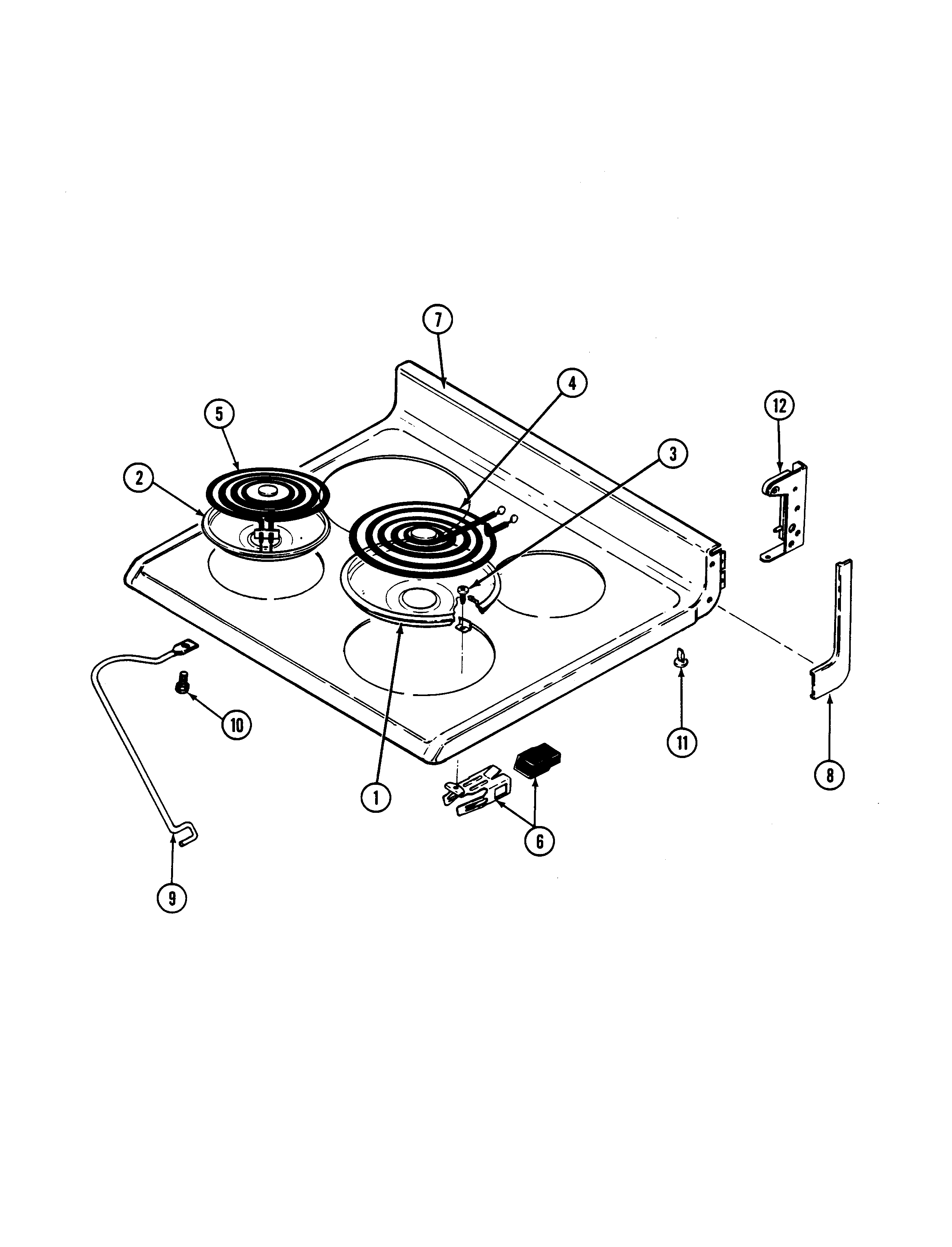 Magic Chef 3510KRW top assembly diagram