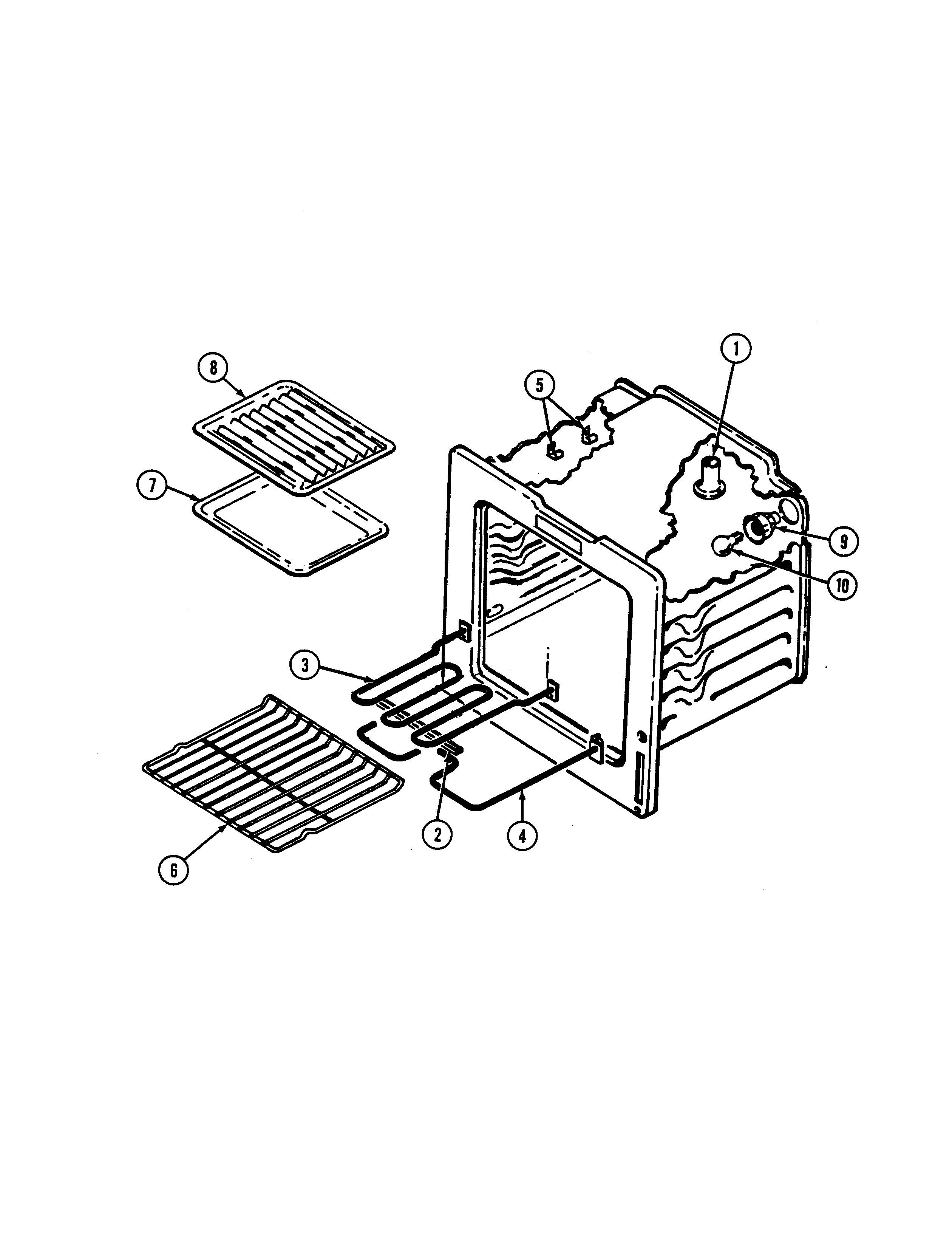 Magic Chef 3510KRW oven diagram