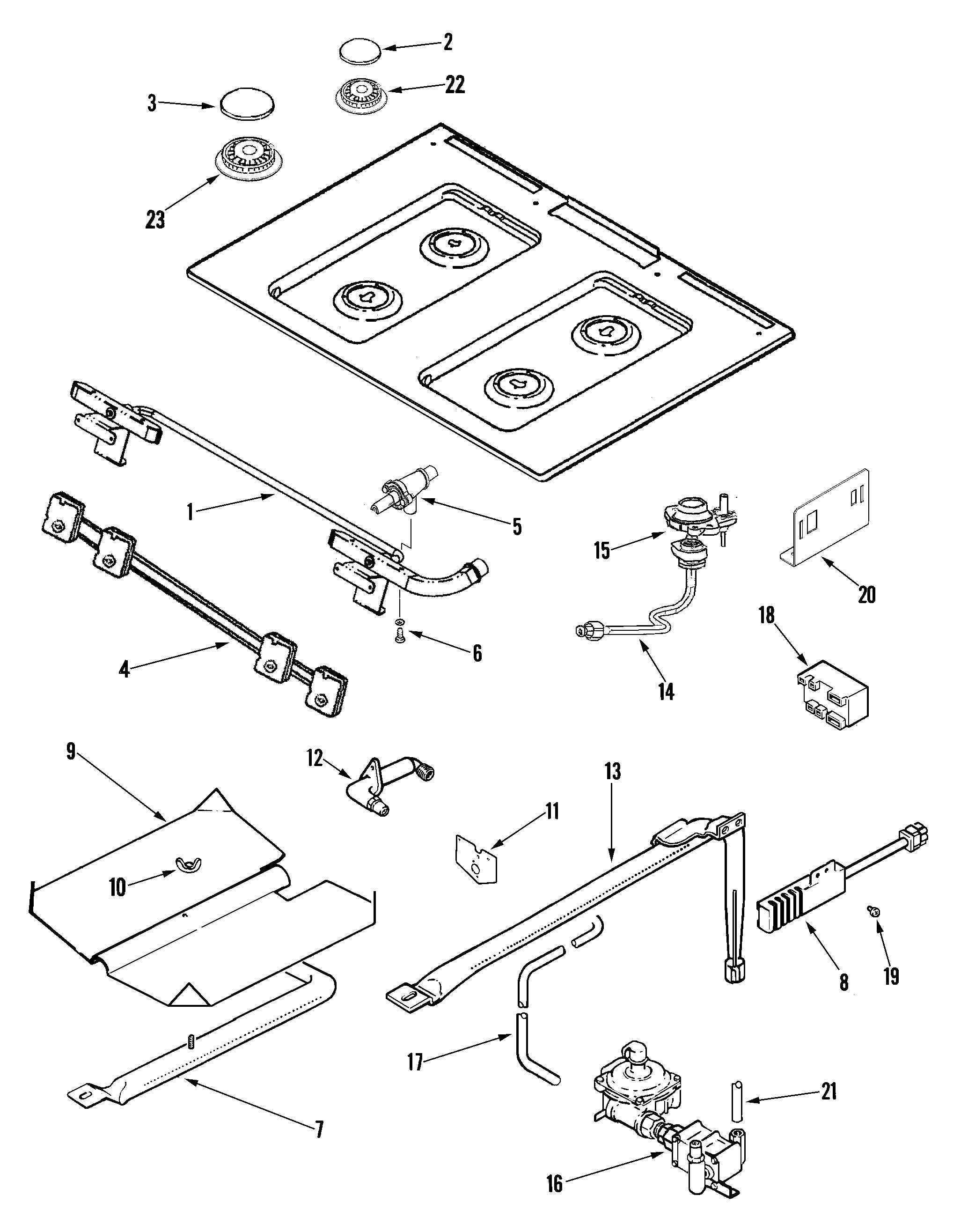 Maytag MGS5752BDW gas controls diagram