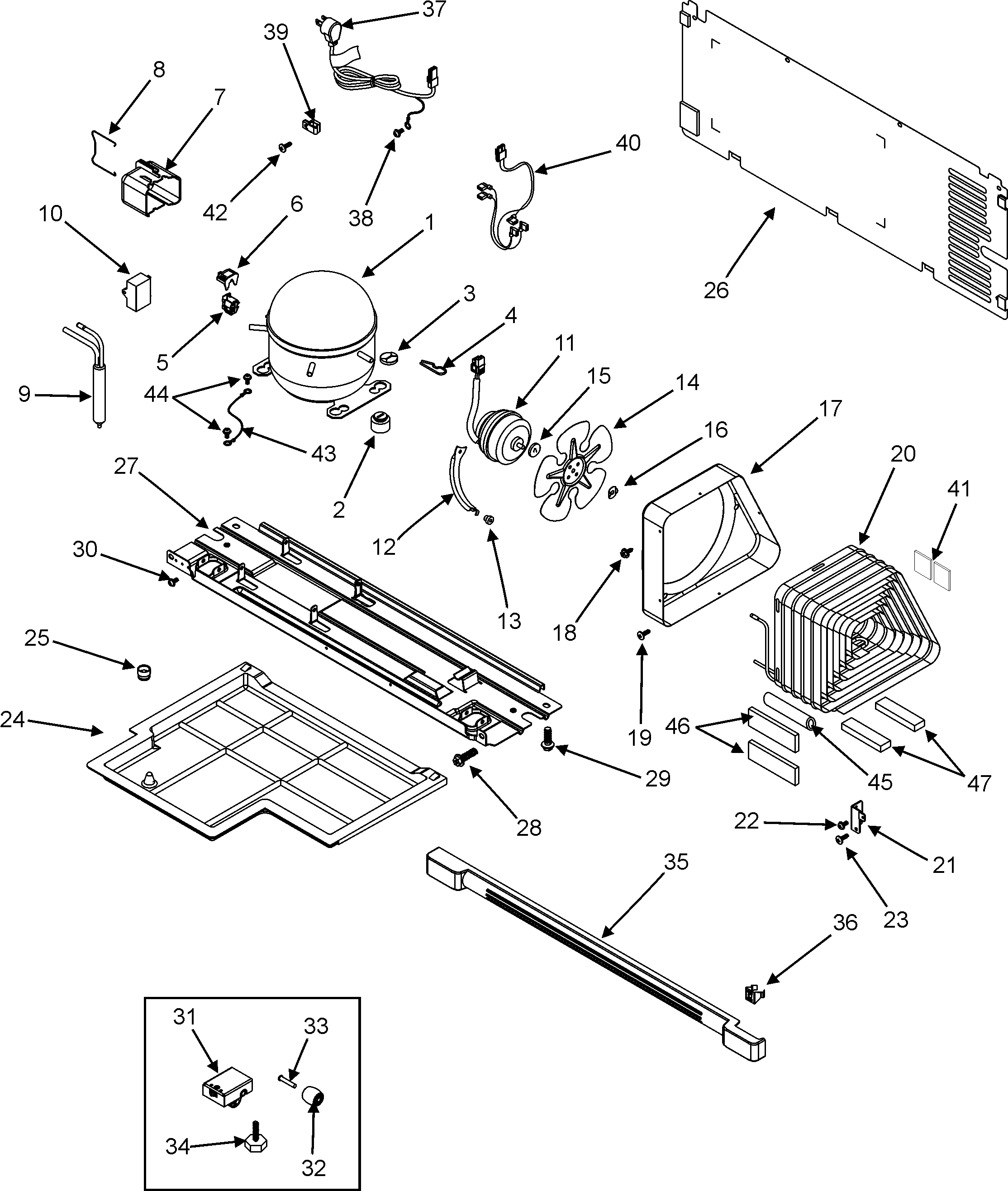 Maytag MTB2193ARS compressor diagram