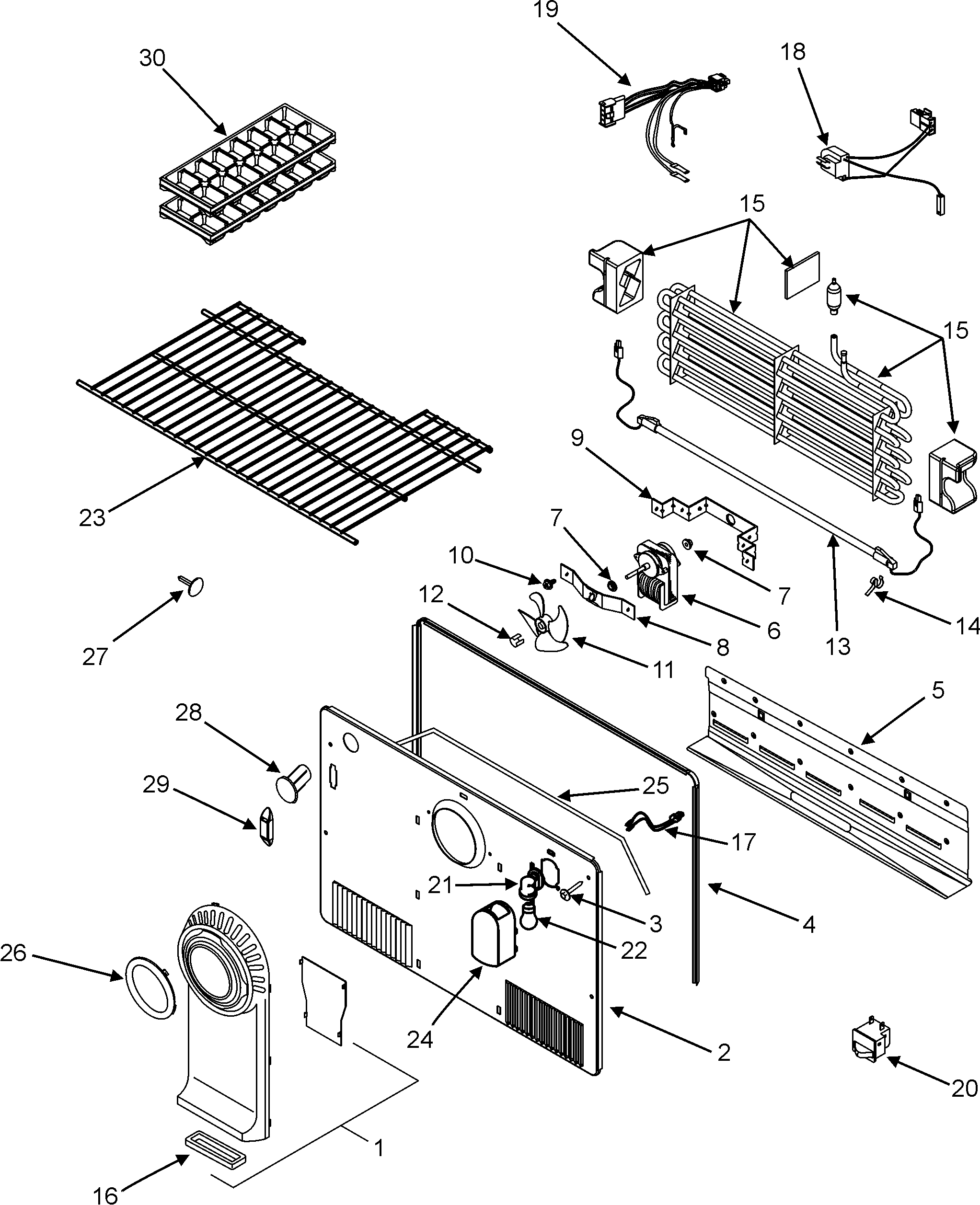 Maytag MTB2193ARS freezer compartment diagram
