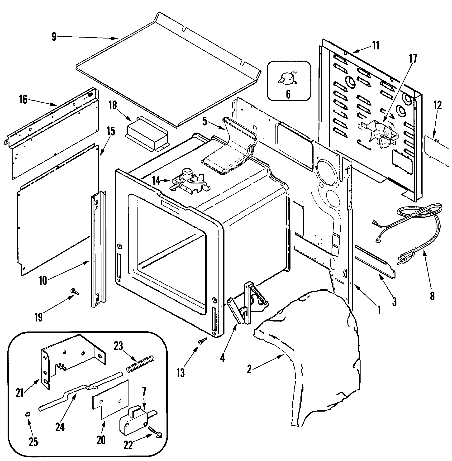 Maytag MGS5775BDB body diagram