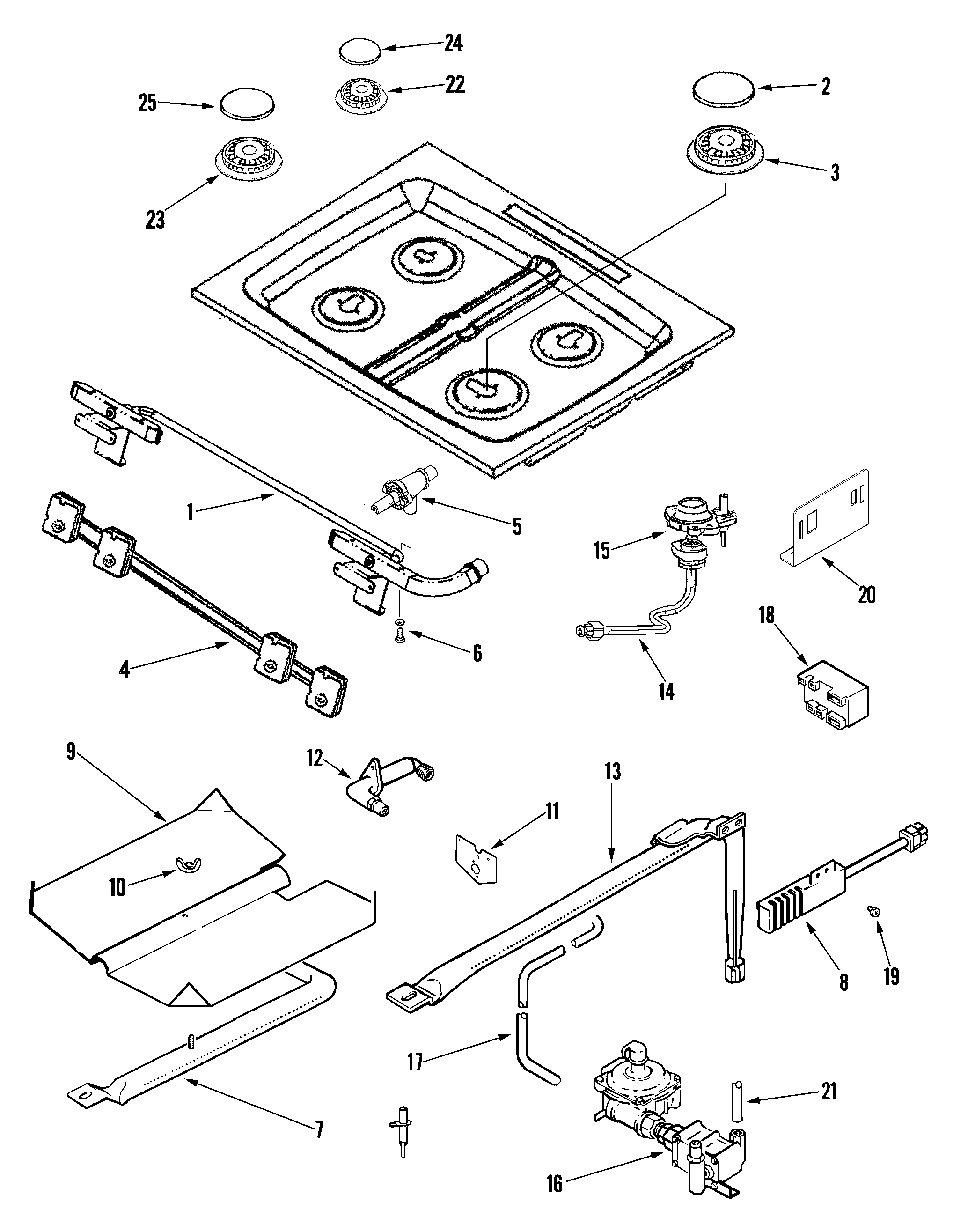 Maytag MGS5775BDS gas controls diagram