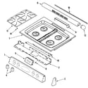 Maytag MGS5875BDB control panel/top assembly diagram