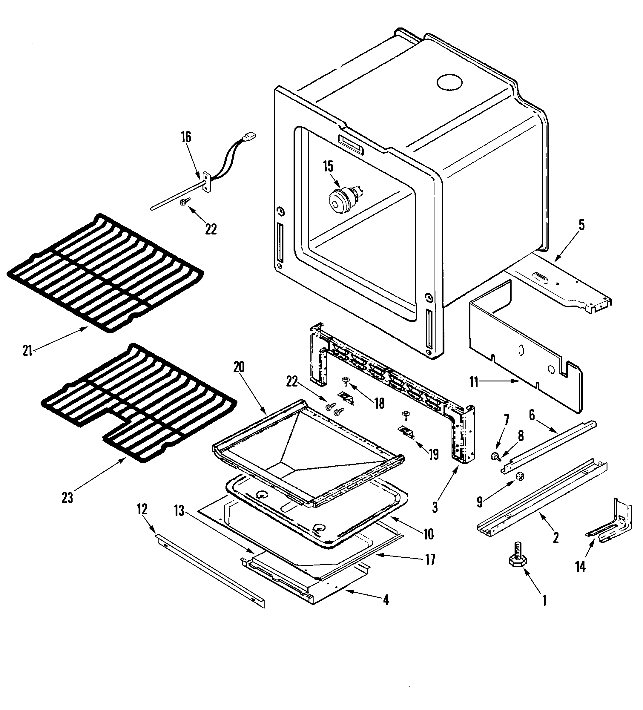 Amana AGS5730BDS oven/base diagram