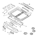 Jenn-Air JGS8850BDB control panel/top assembly diagram