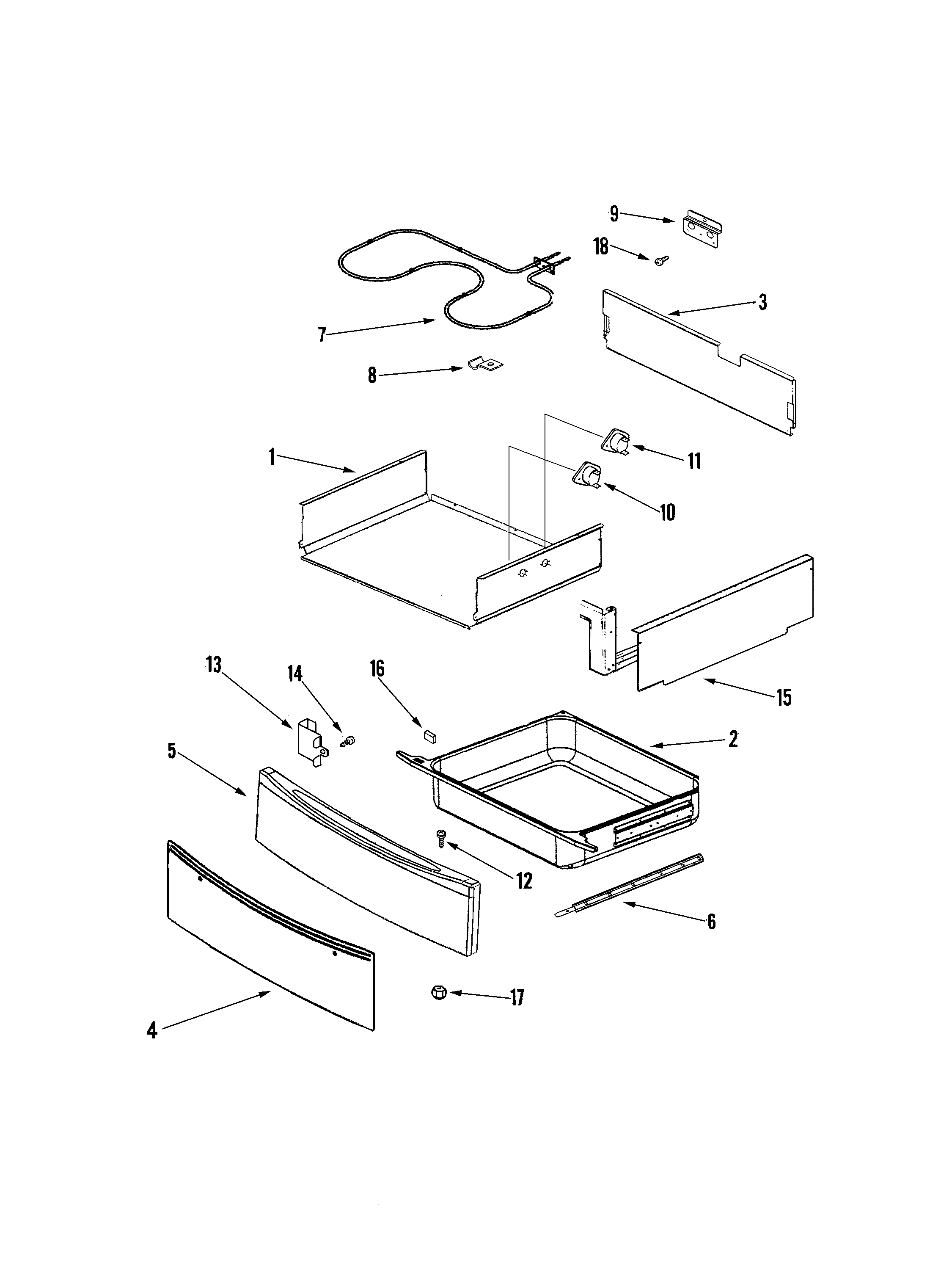 Jenn-Air JGS8850BDW warming drawer diagram