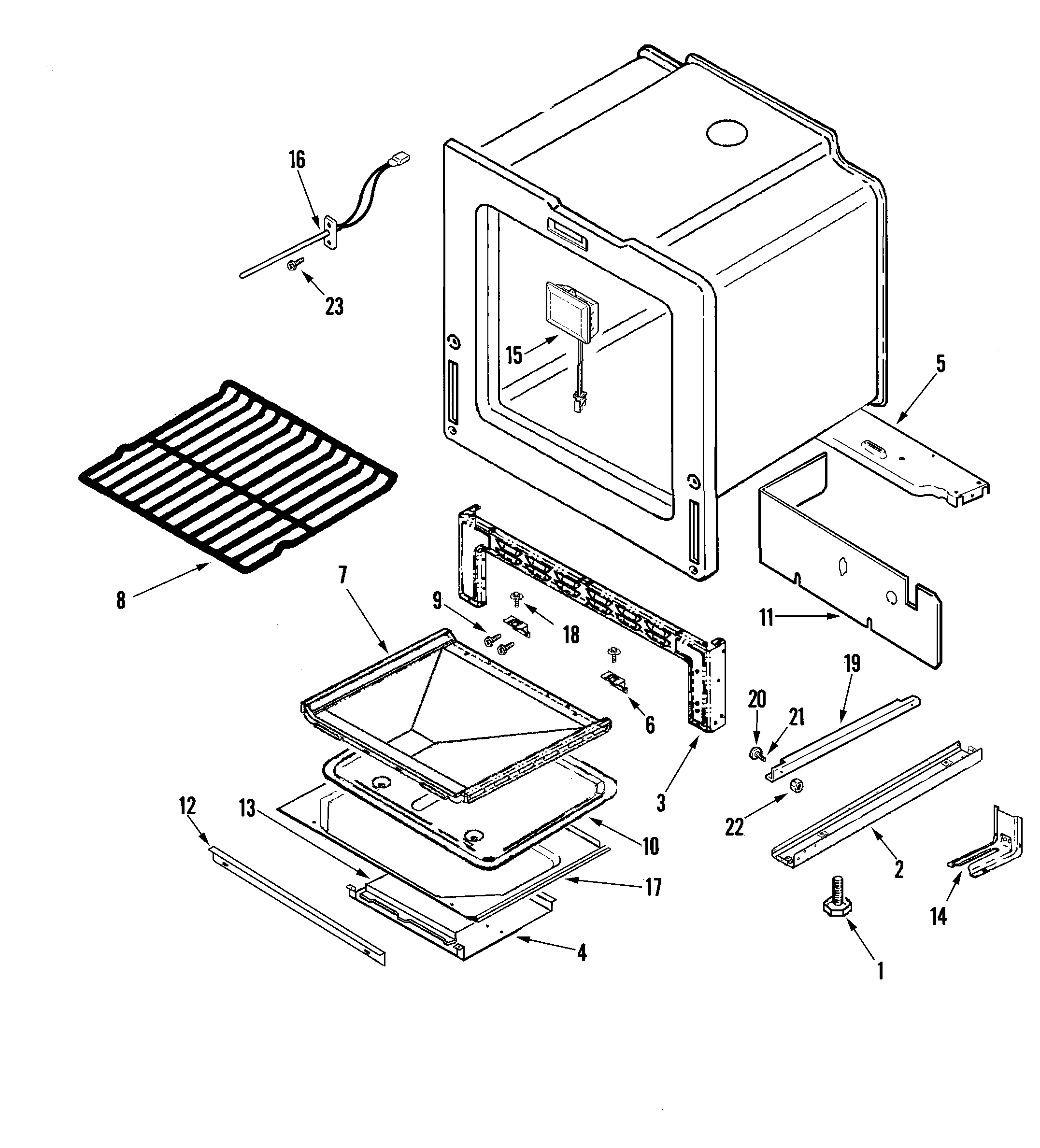 Jenn-Air JGS8750BDS oven/base diagram