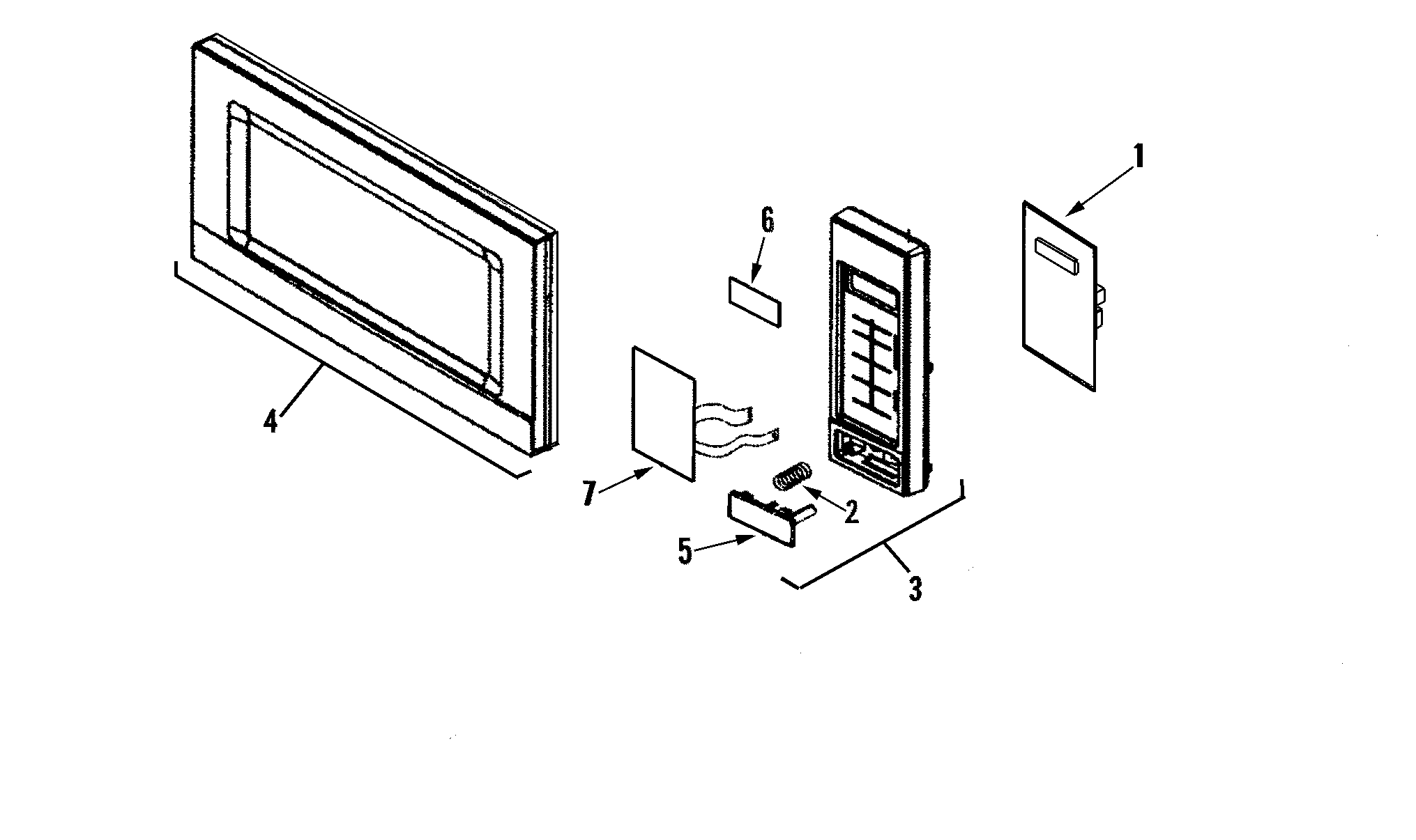 Maytag UMC5200BAW control panel/door assembly diagram