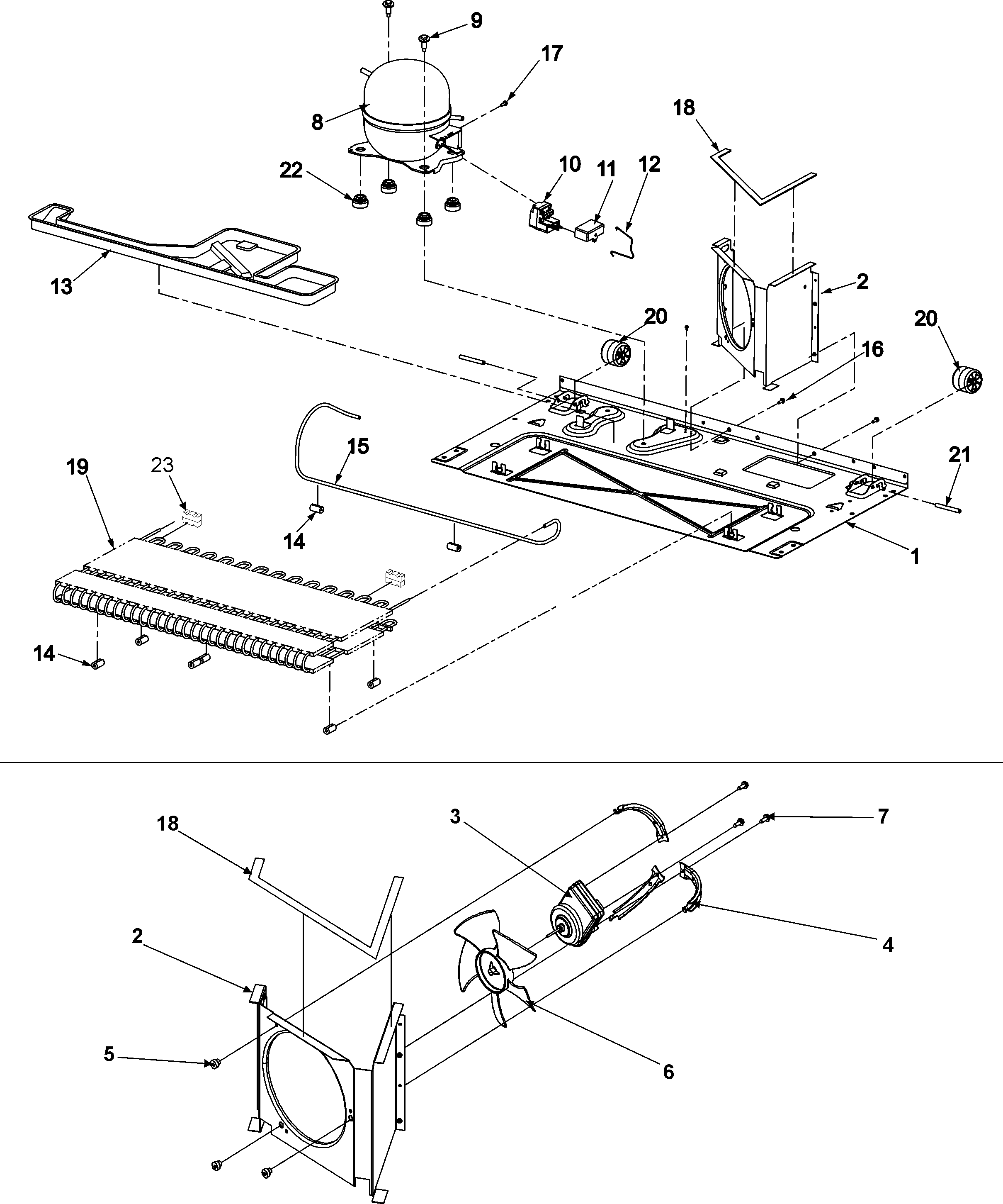 Kenmore 59667952600 compressor diagram