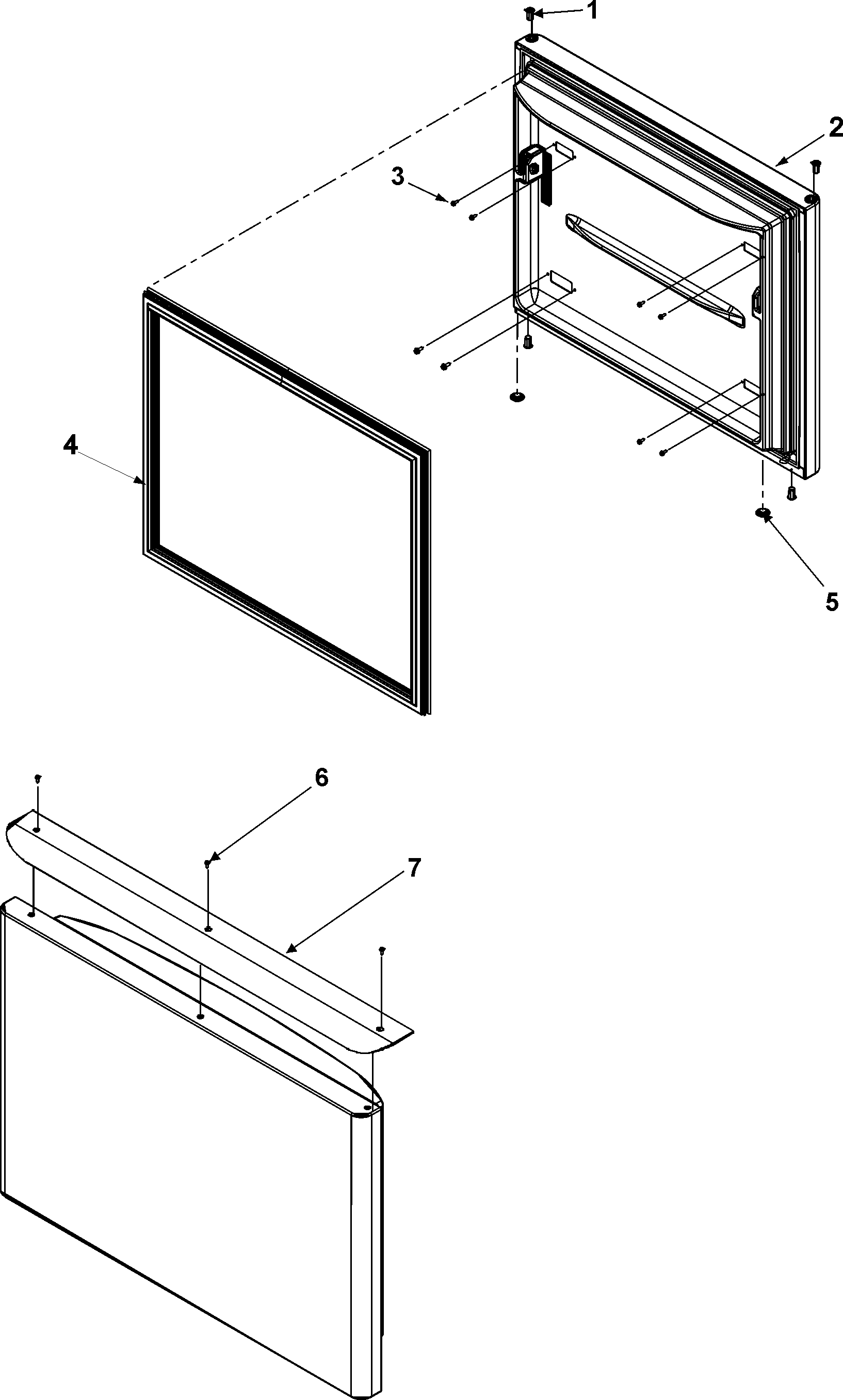Kenmore 59667252600 freezer door diagram