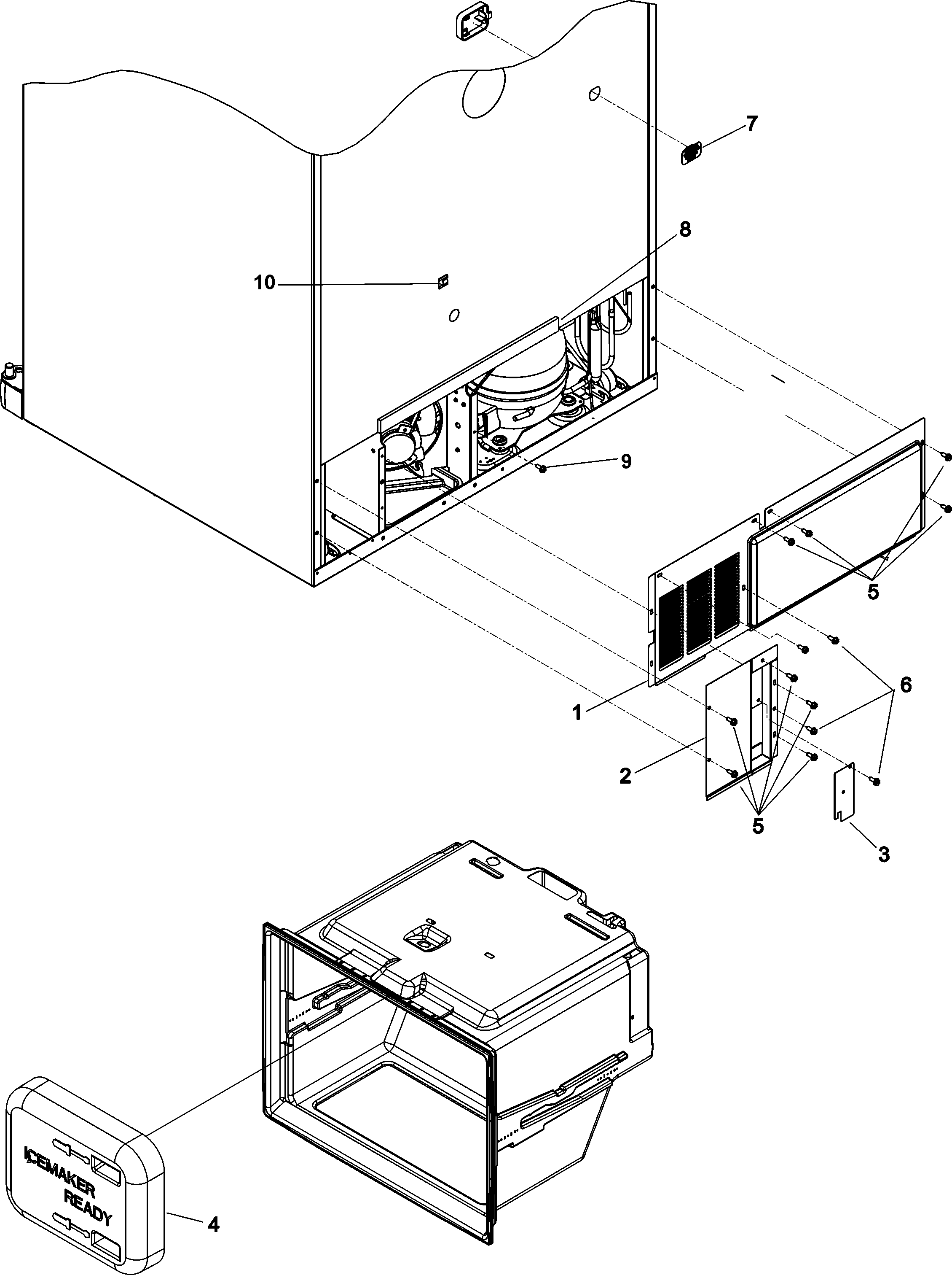 Kenmore 59665962700 cabinet back diagram