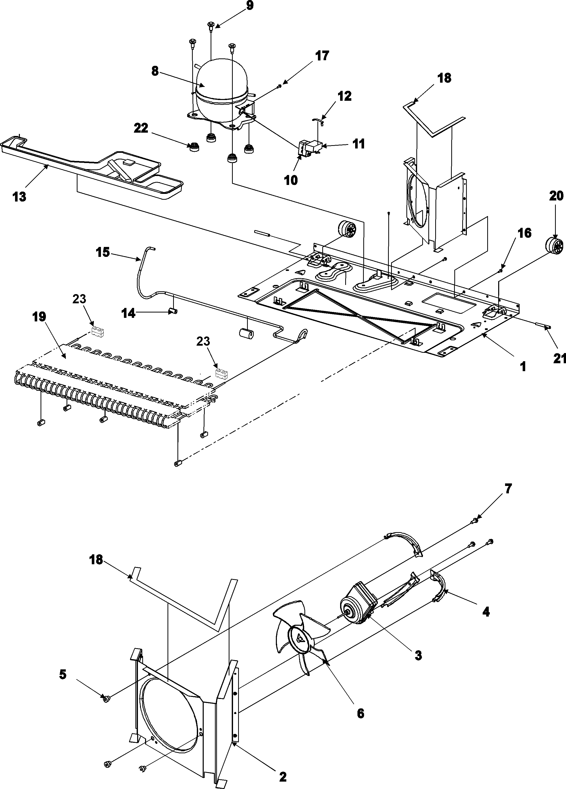 Kenmore 59675269700 compressor diagram