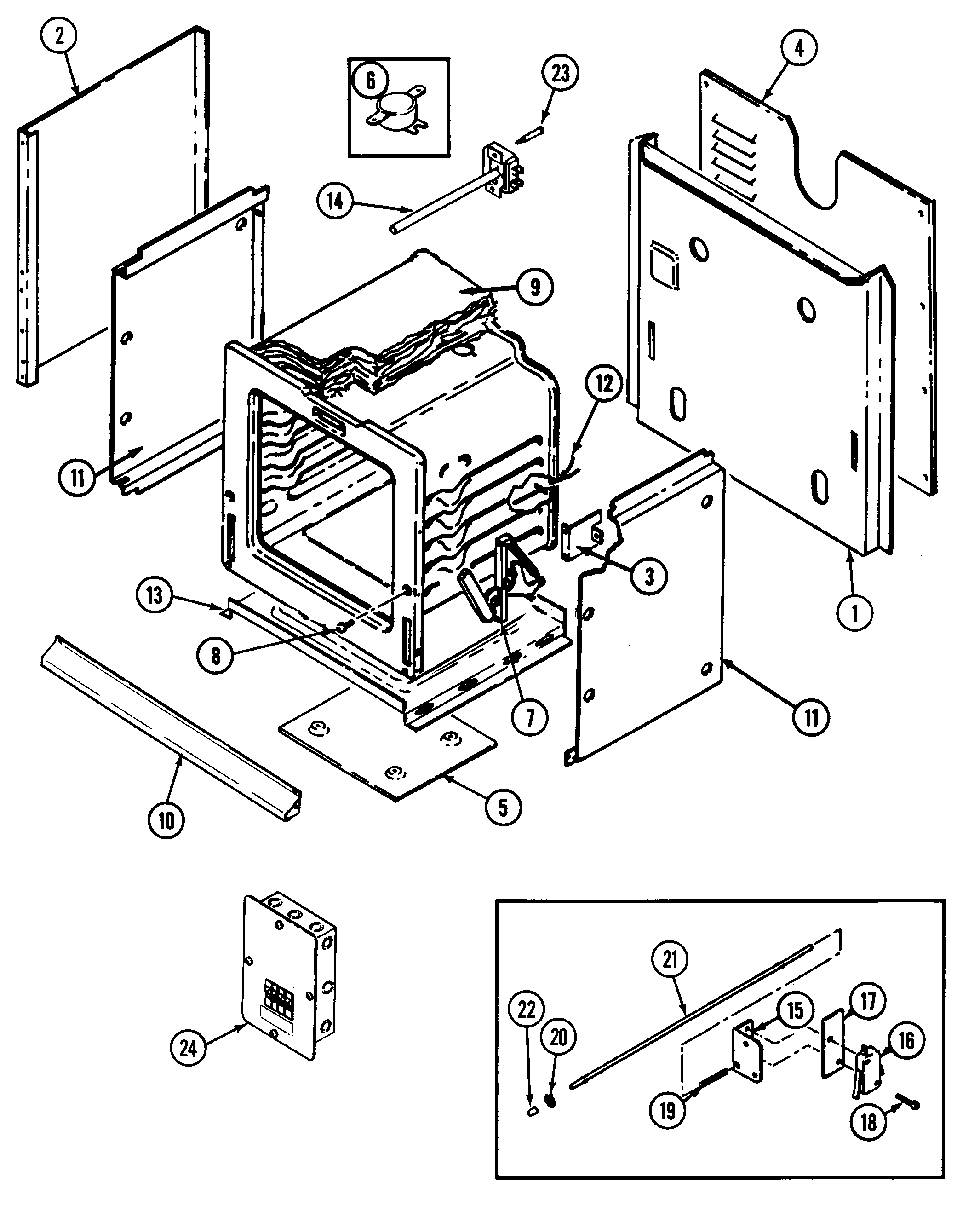 Jenn-Air W131B-C body diagram