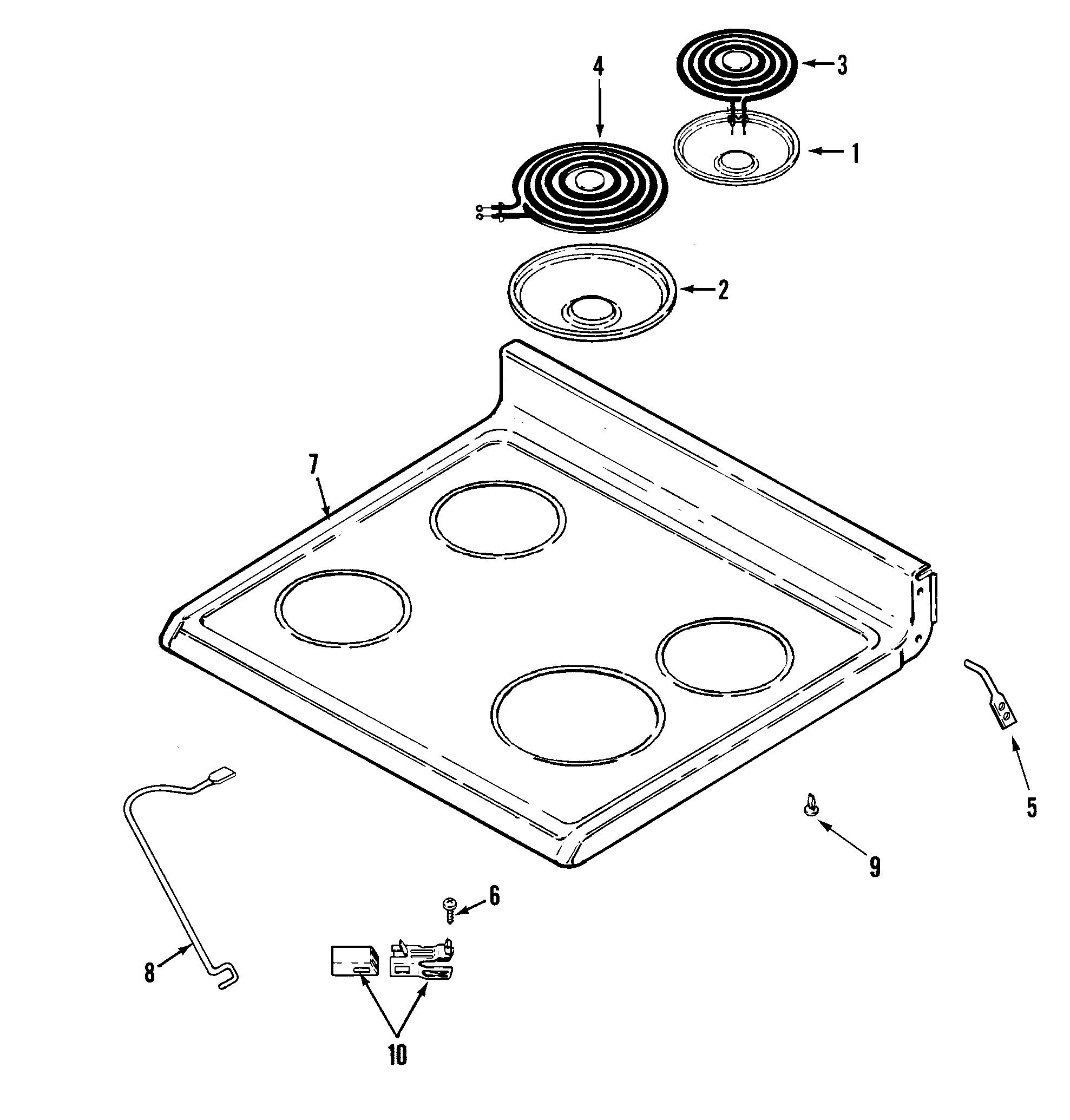 Maytag MER4351AAB top assembly diagram