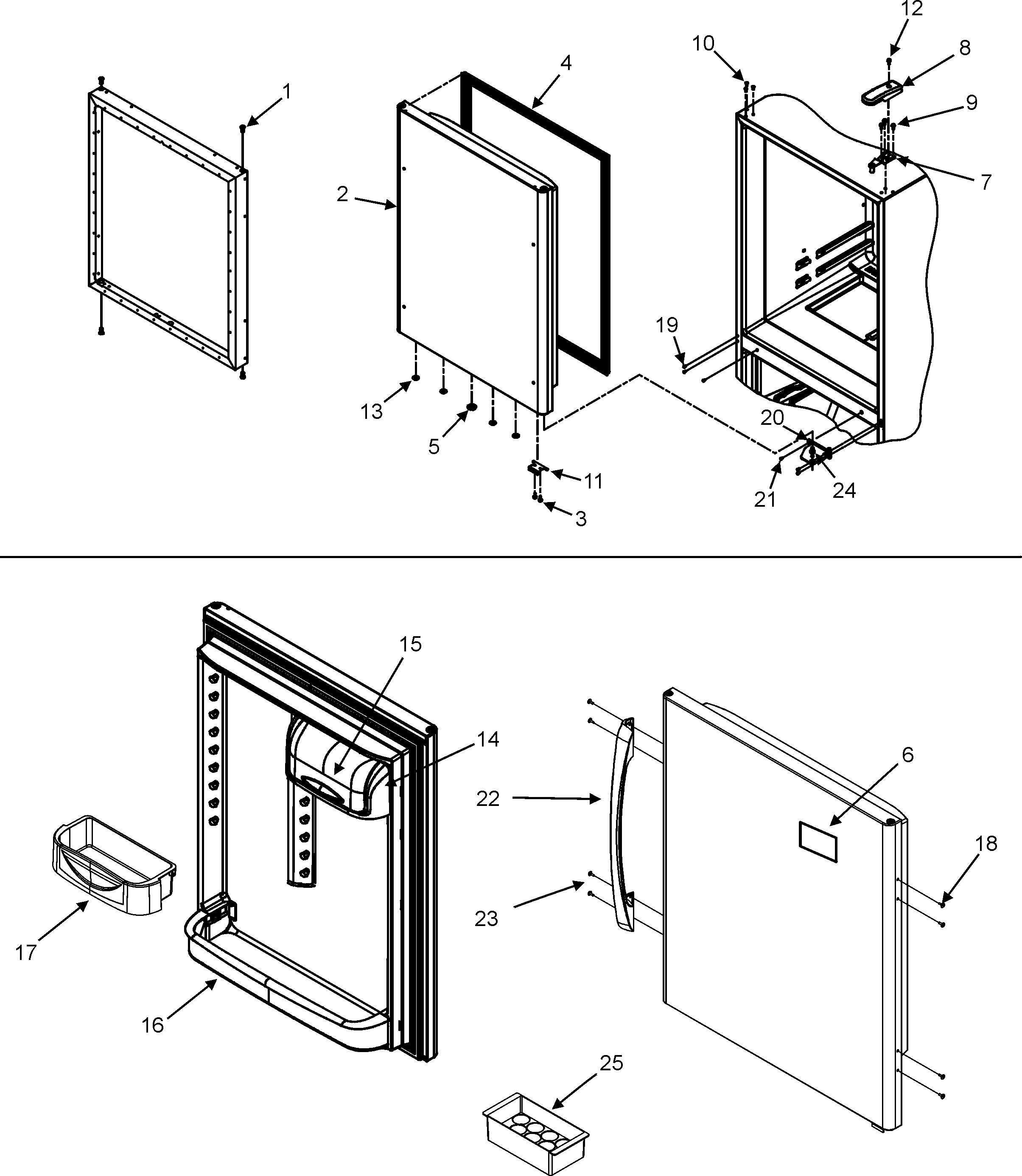 Maytag MBF2254HEQ refrigerator door diagram