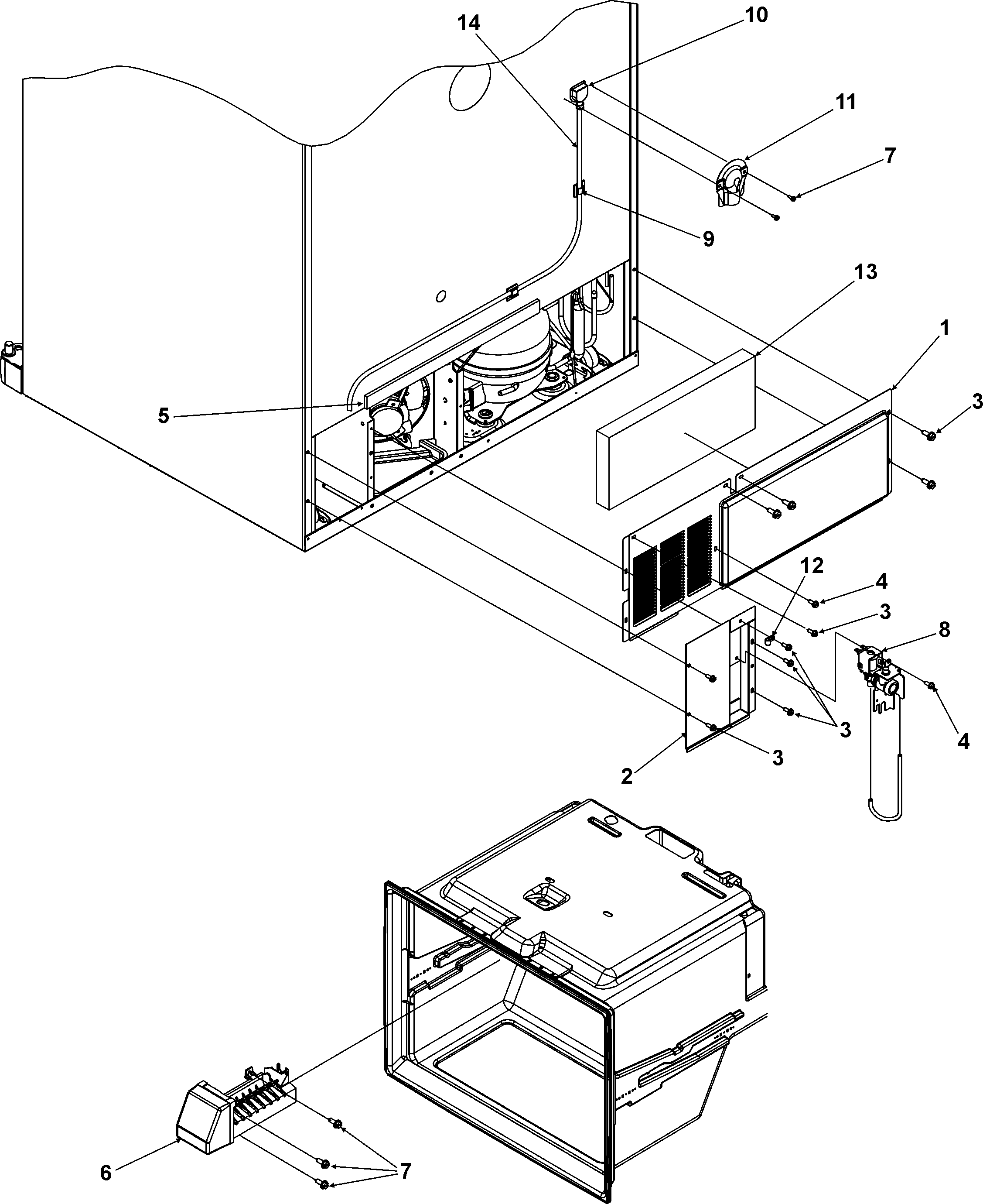 Maytag MBF2254HEQ cabinet back diagram