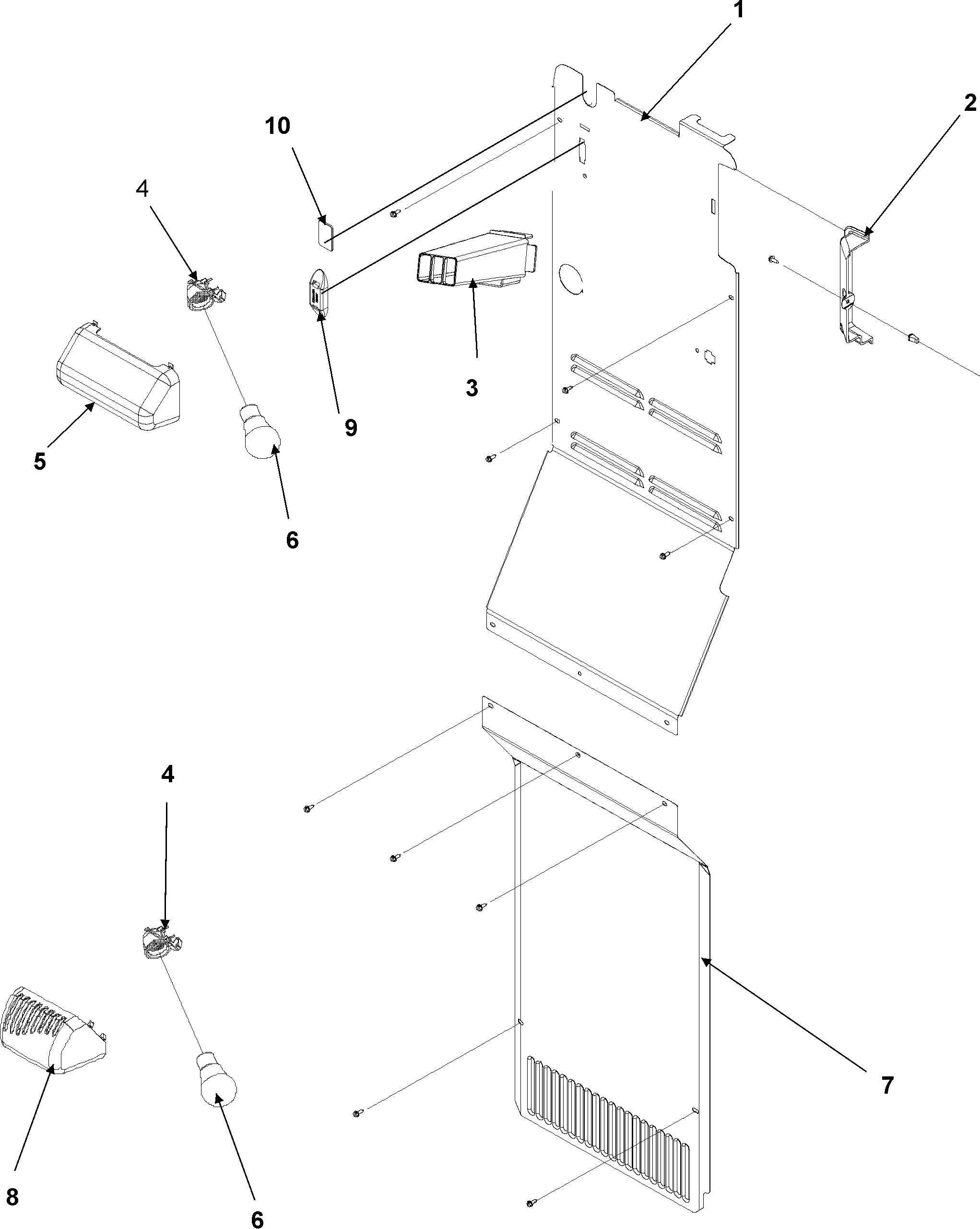 Amana AS2625PEKB freezer compartment diagram