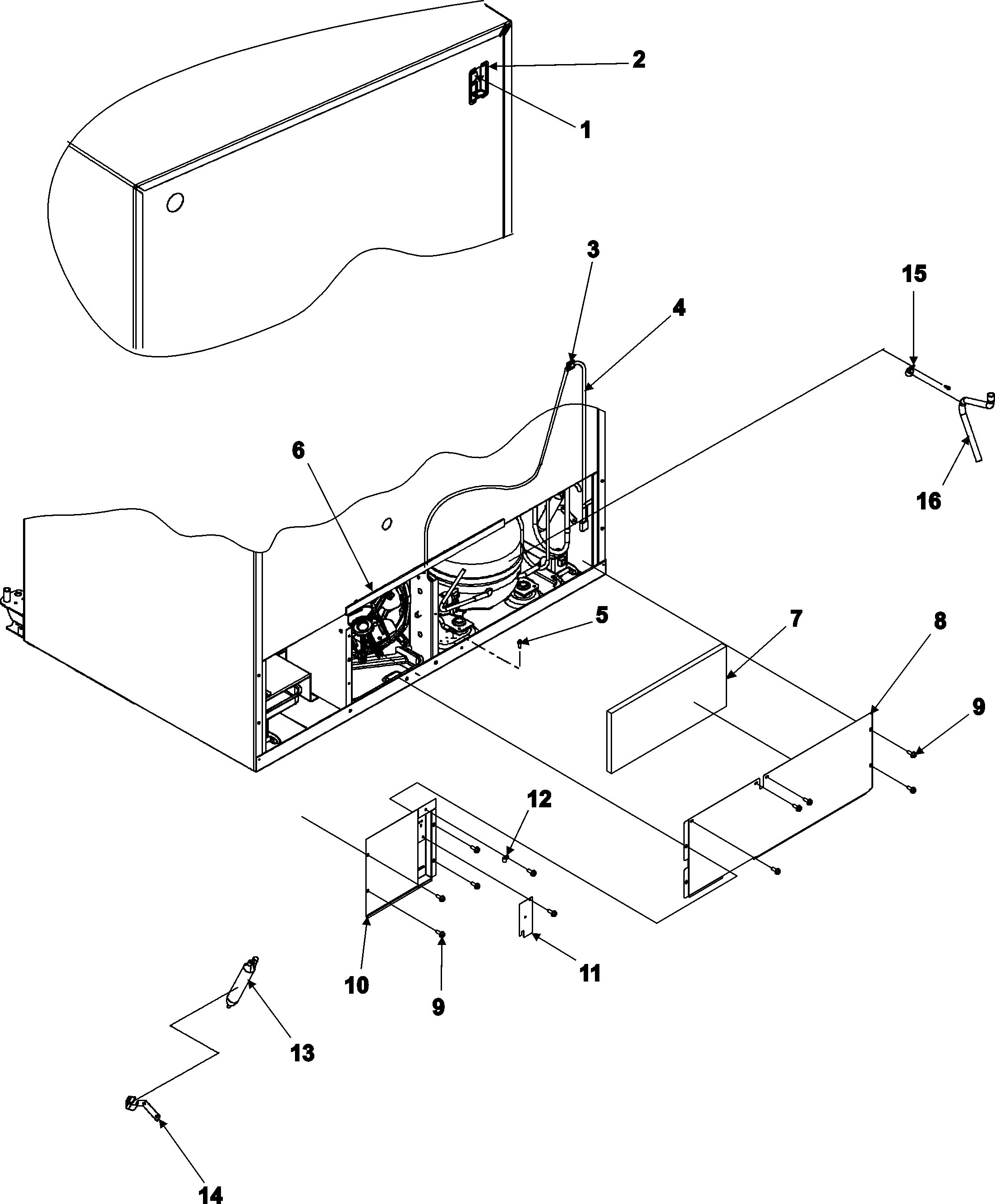 Amana AS2625PEKB cabinet back diagram