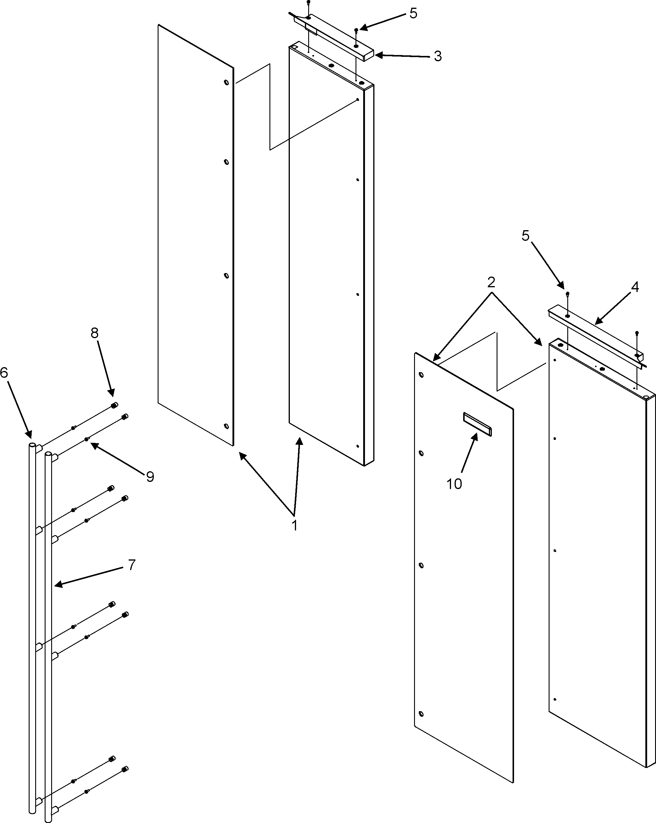 Jenn-Air JCB2287KEF doors (exterior) diagram