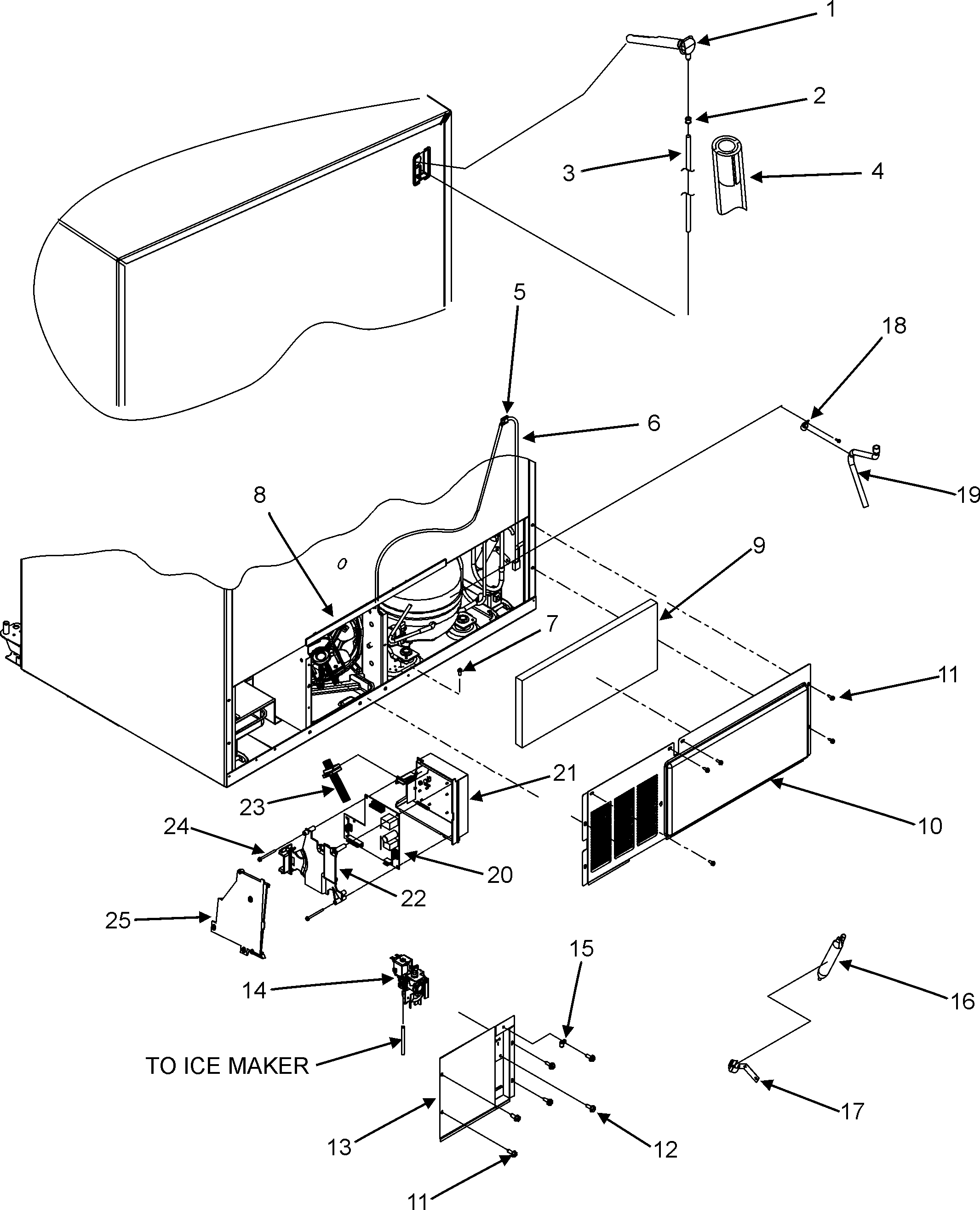Jenn-Air JCB2287KEF cabinet back diagram