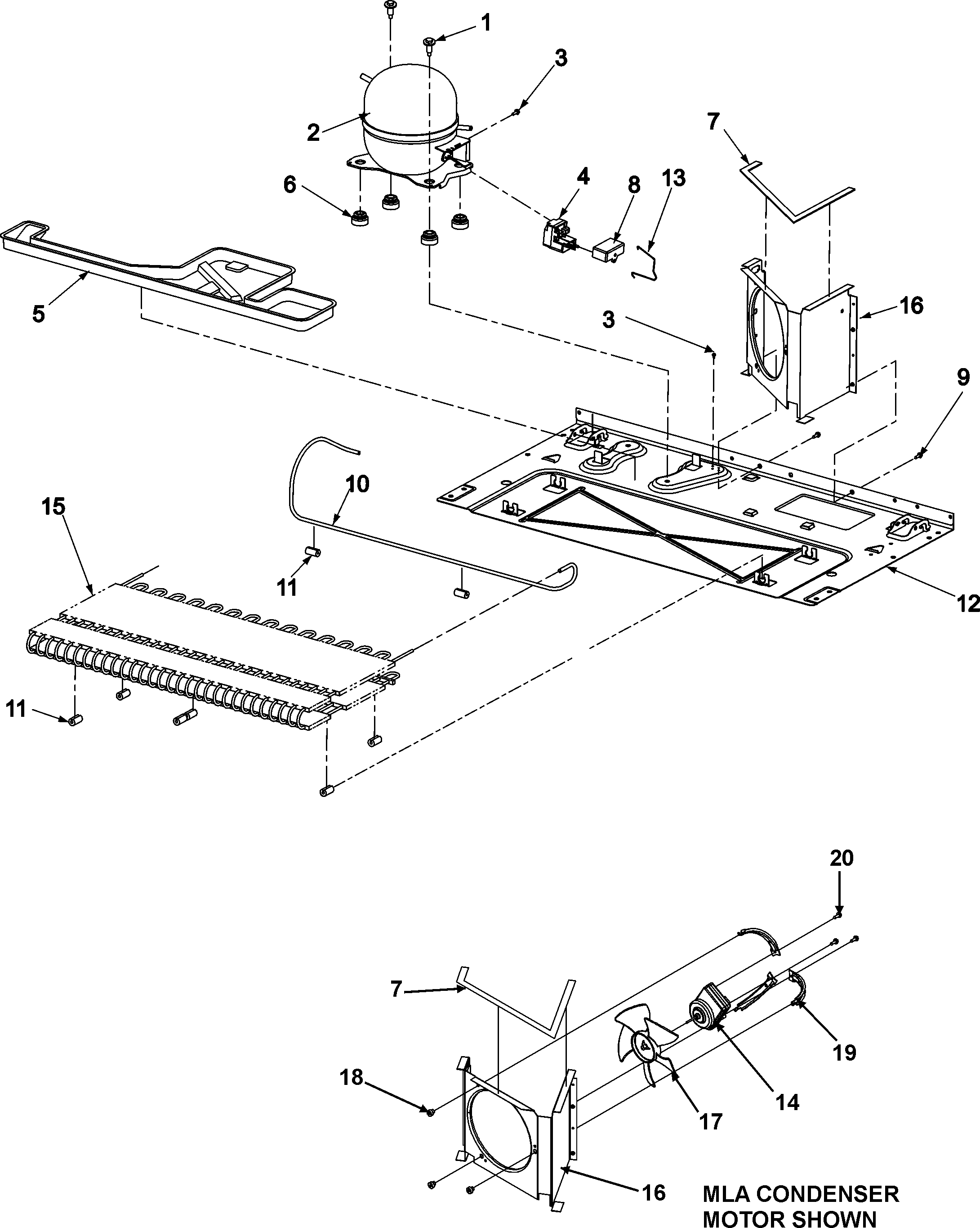 Kenmore 59657016600 compressor diagram