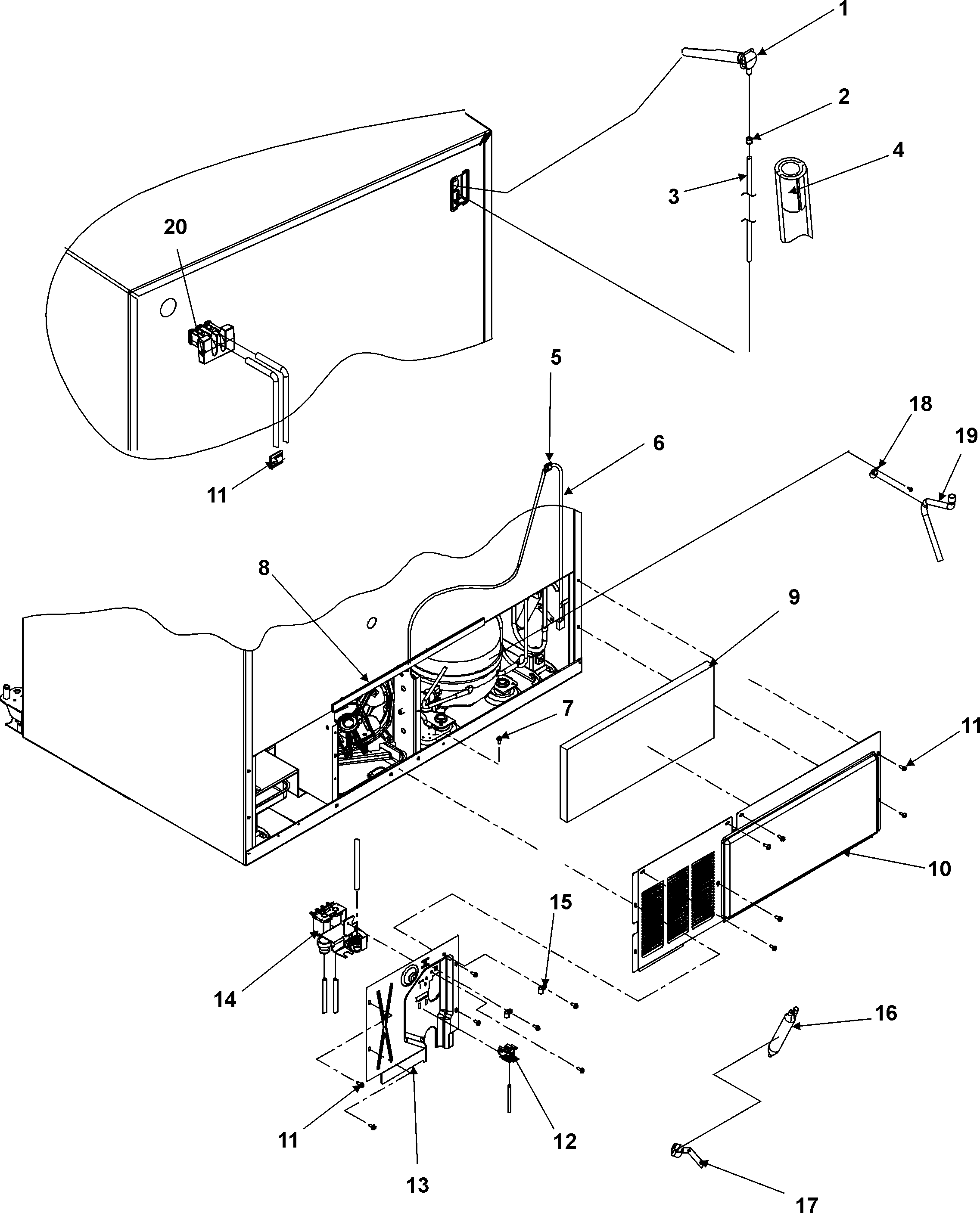 Kenmore 59657016600 cabinet back diagram