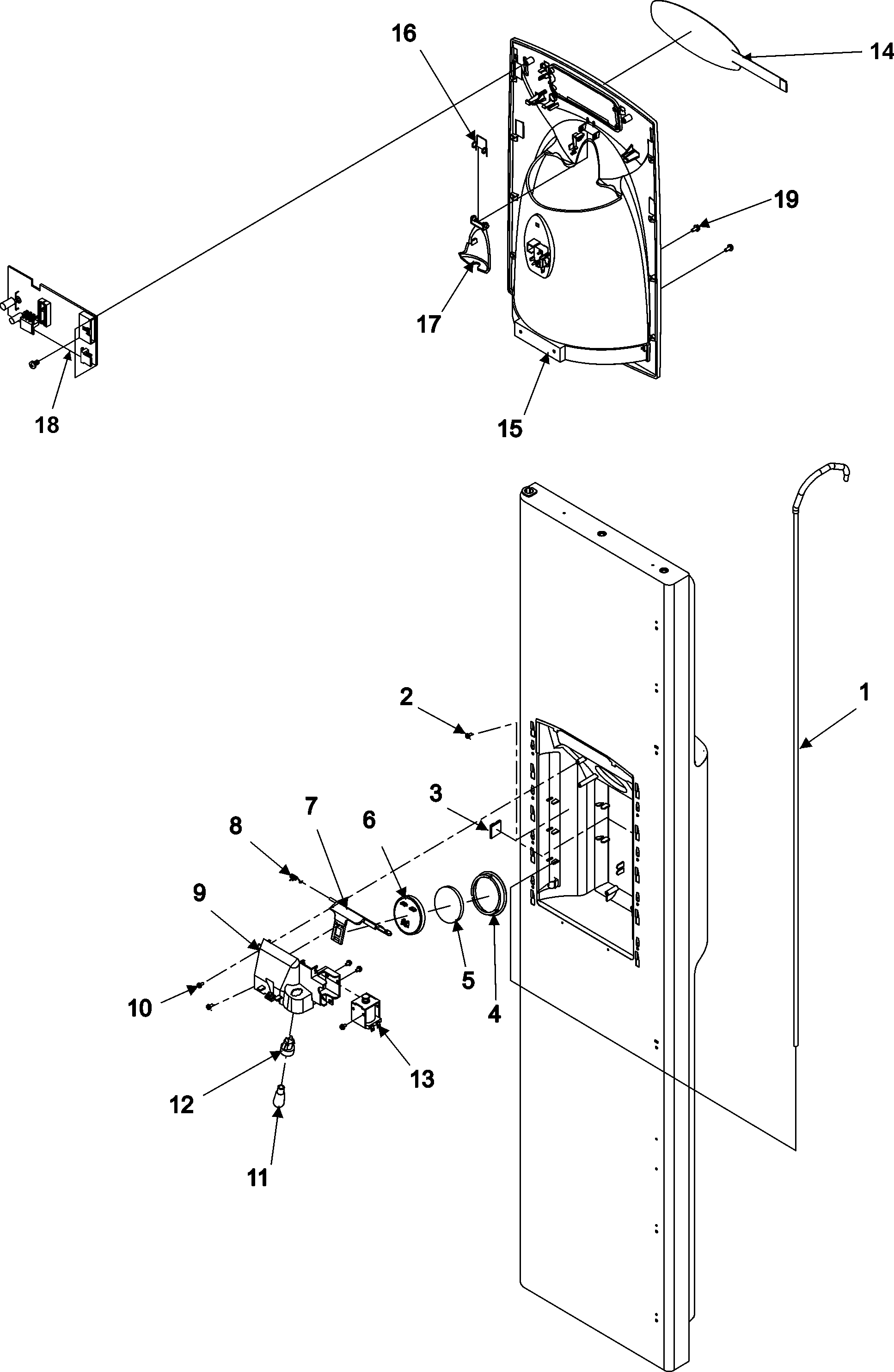Kenmore 59657059600 fz door and facade diagram