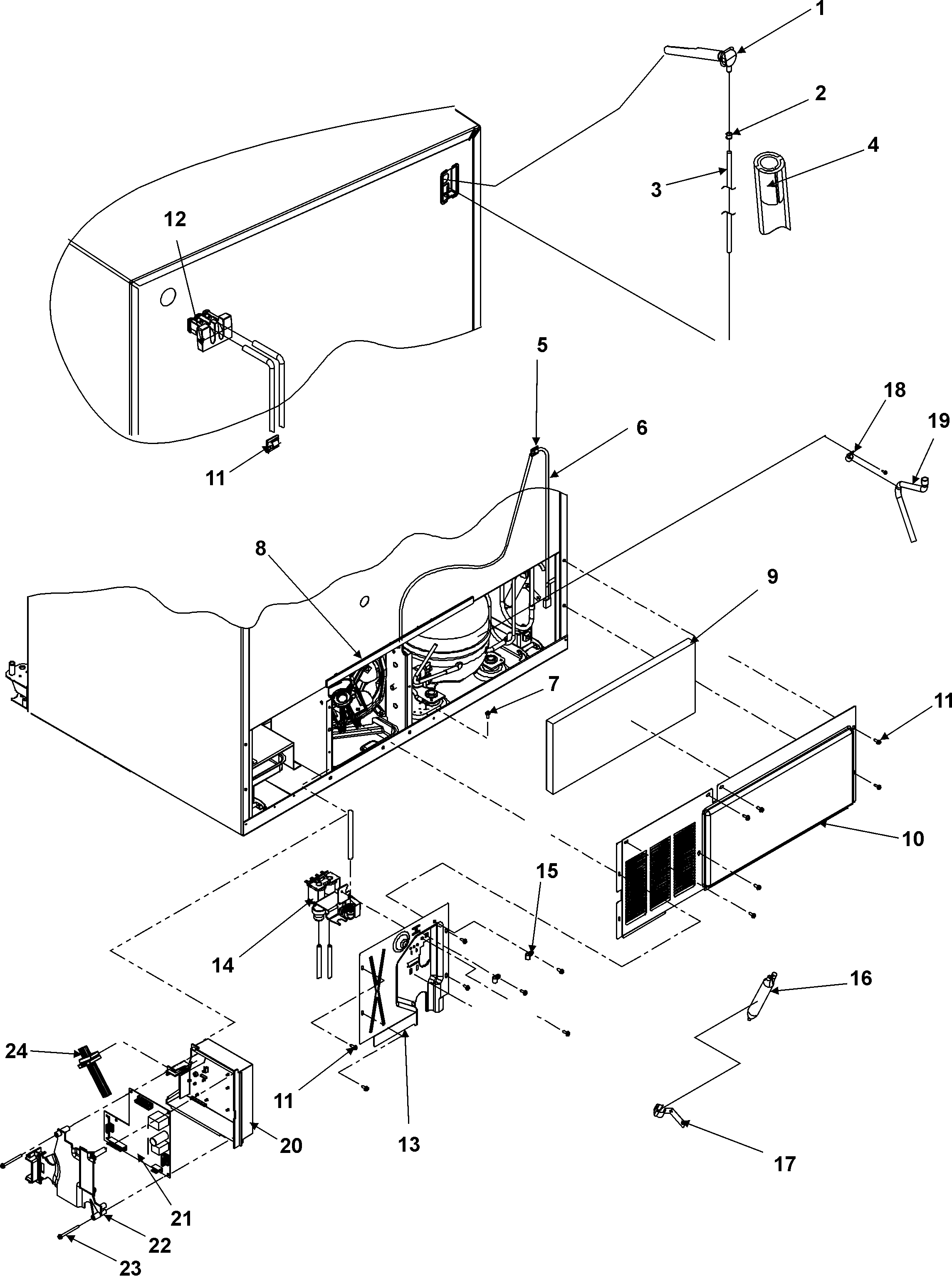 Kenmore 59657059600 cabinet back diagram