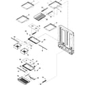 Amana ABB2527DEW2 refrigerator shelving diagram