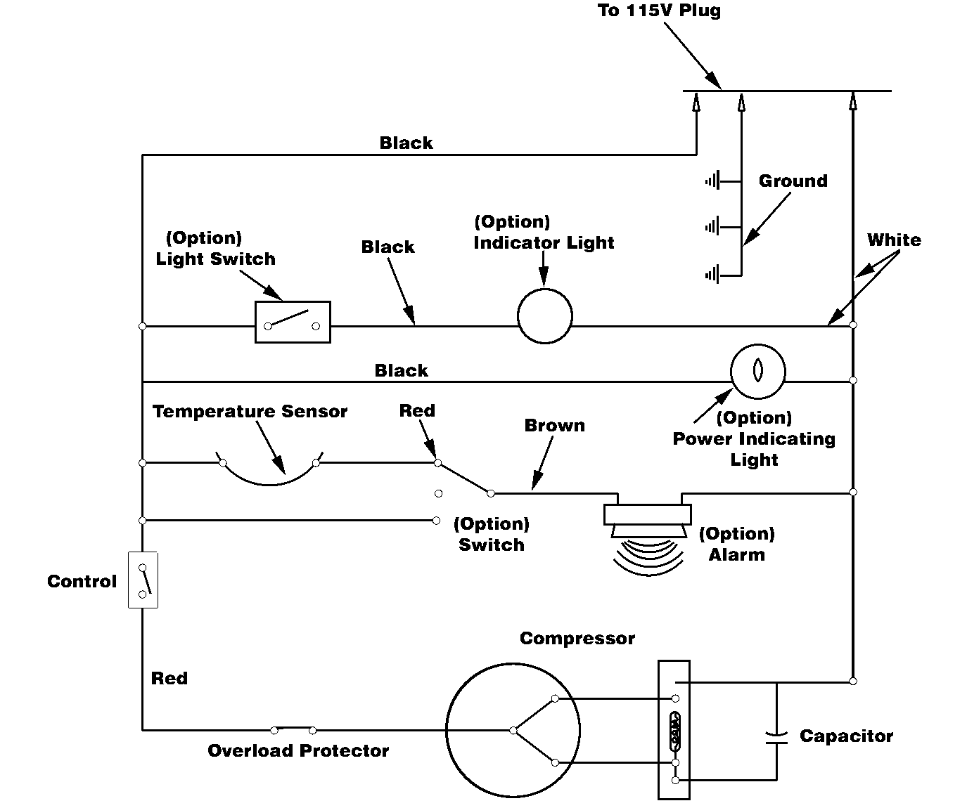 Amana AFU1705BW wiring information diagram