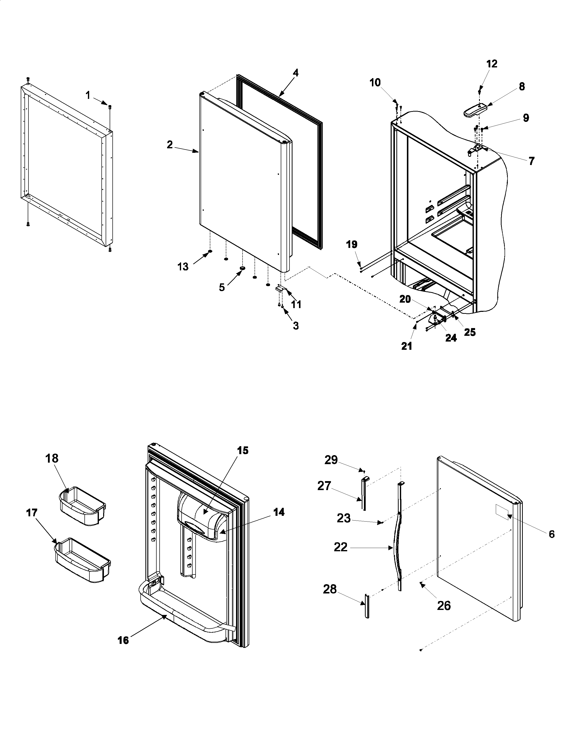 Maytag MBB1952HEQ refrigerator door diagram