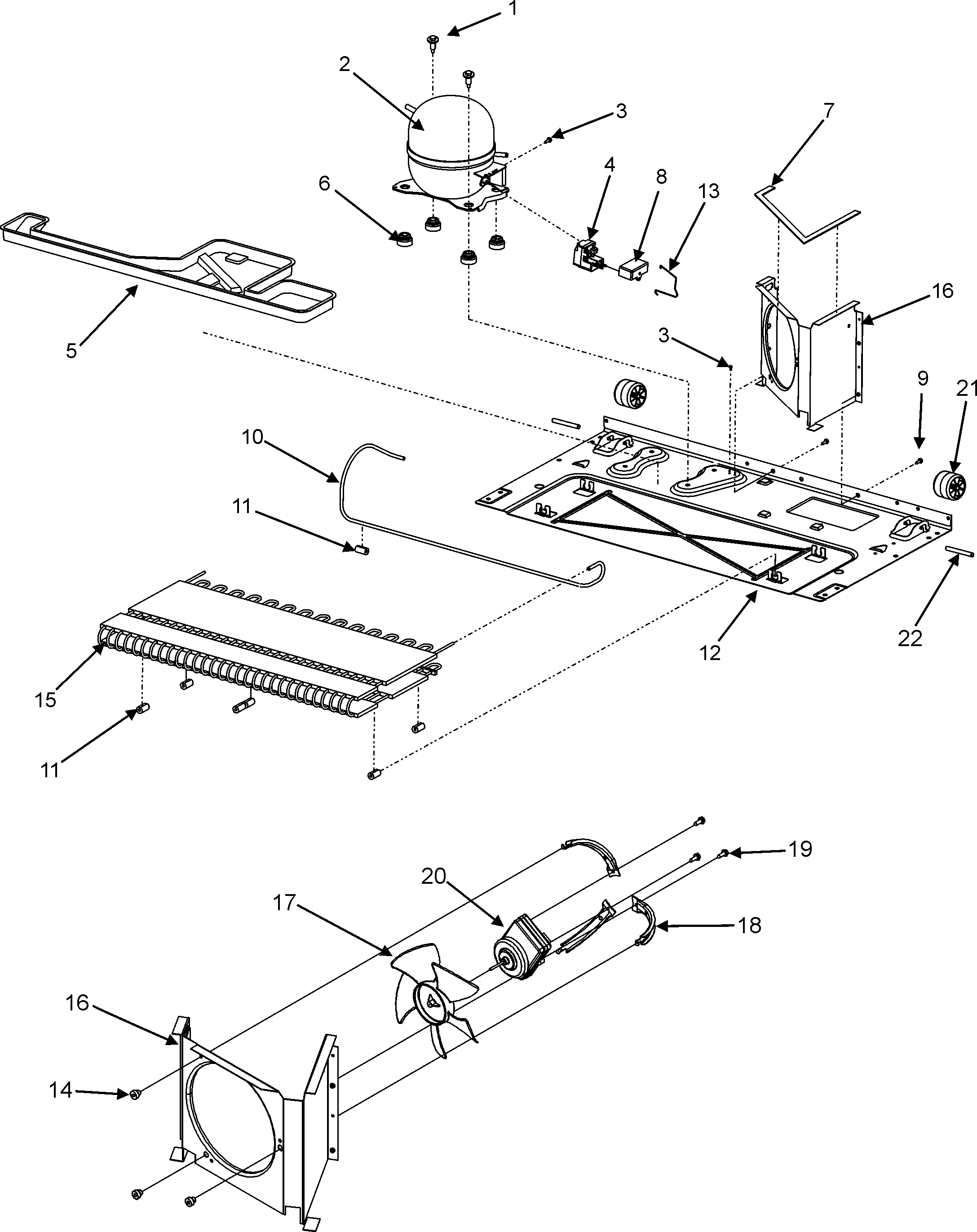 Maytag MBB1952HEQ compressor (series 11) diagram