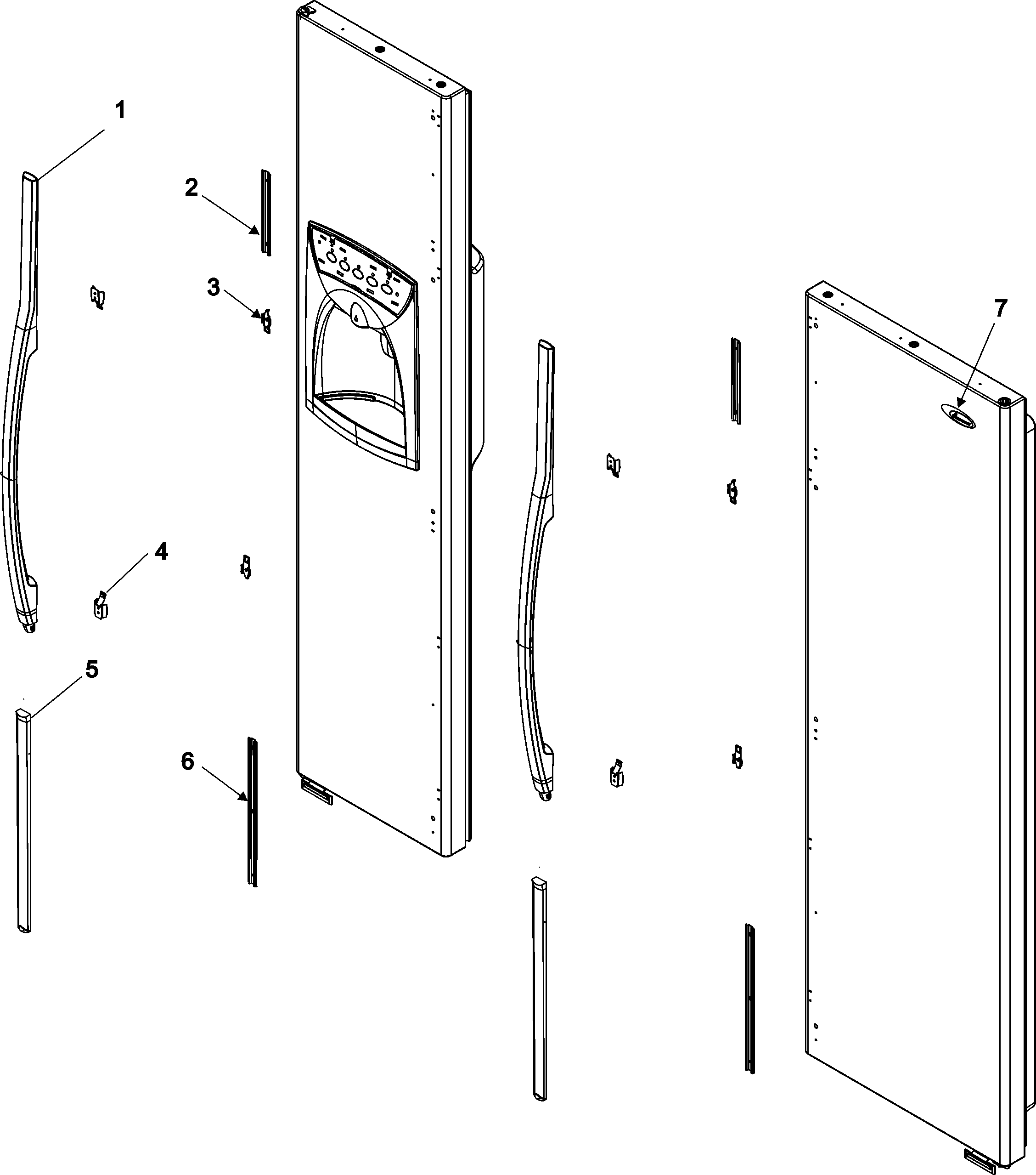 Amana ASD2626HES handles and trim series 50+ diagram