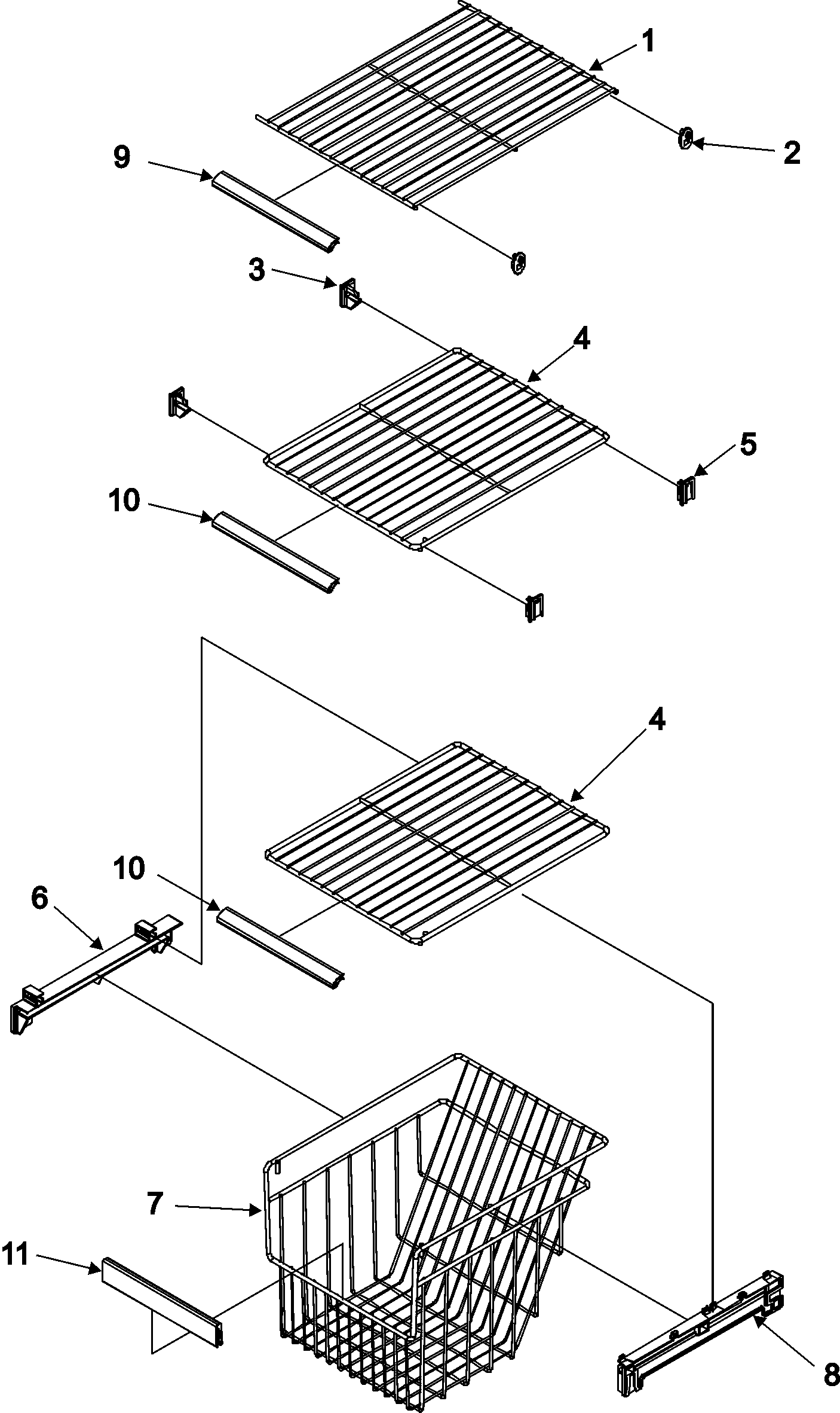 Amana ASD2626HES fz shelf series 50+ diagram