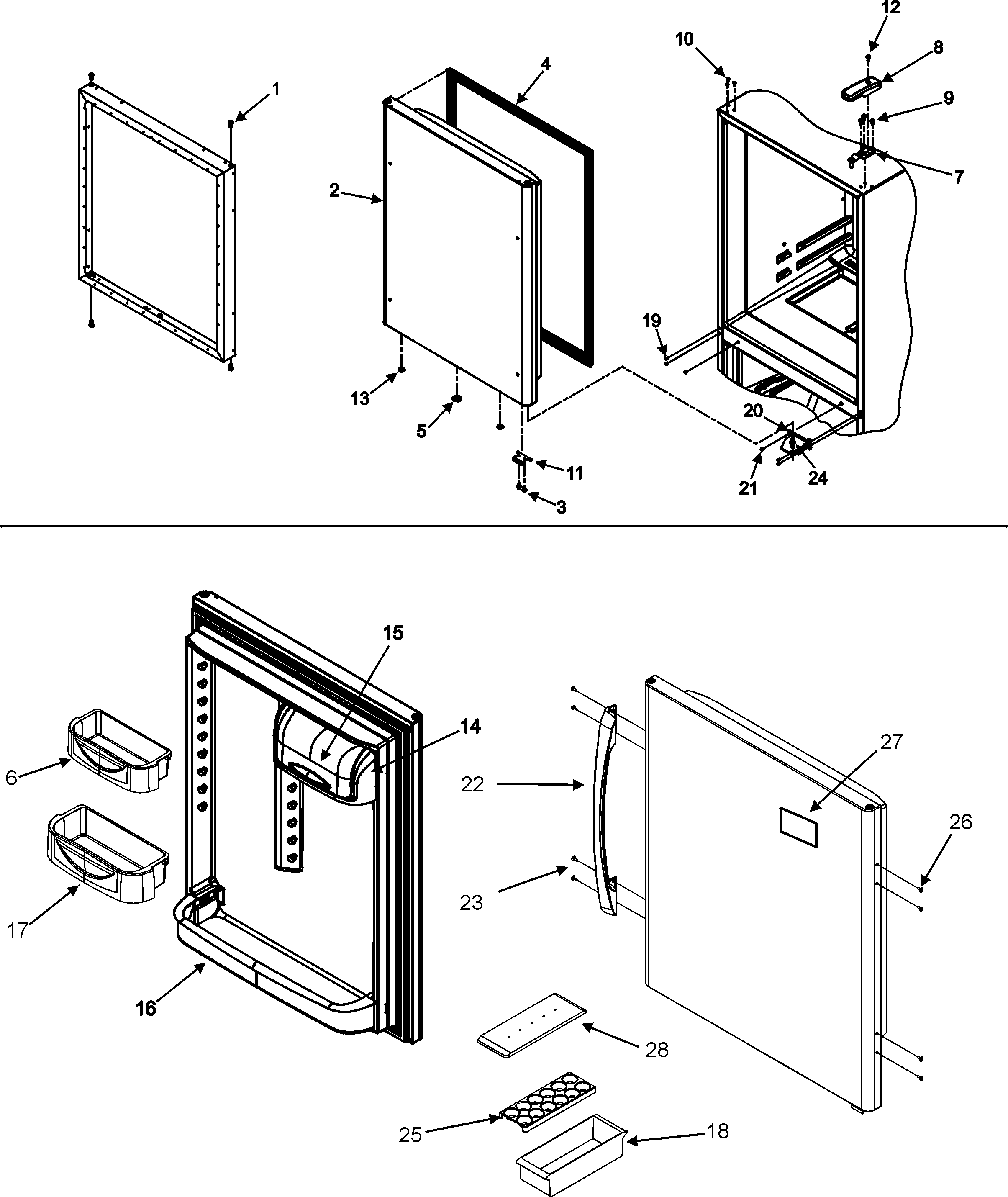 Maytag GB1924PEKW refrigerator door diagram