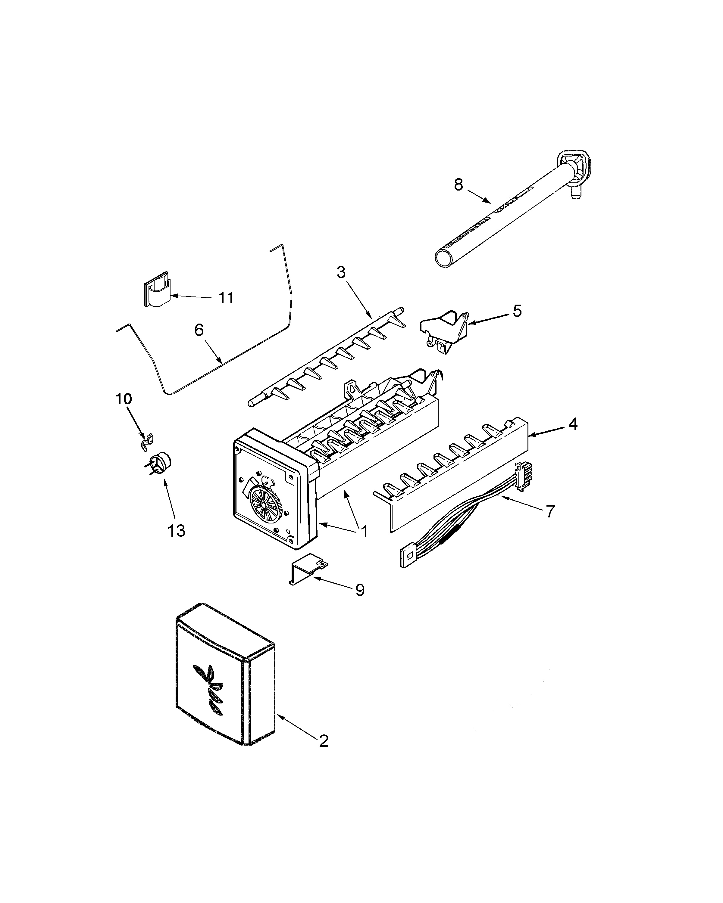 Jenn-Air JSD2690HEB ice maker diagram