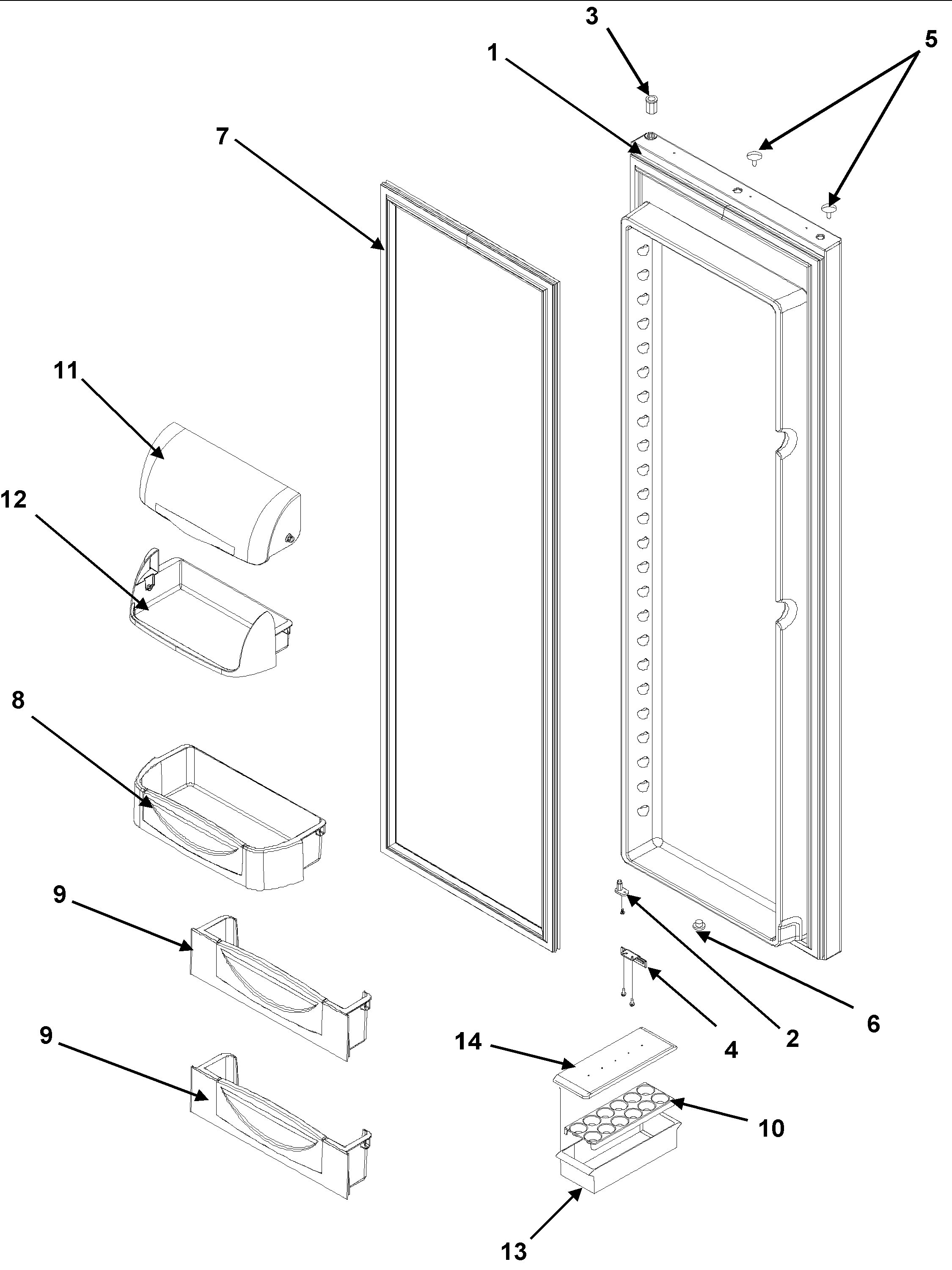 Maytag GC2224GEKW refrigerator door diagram
