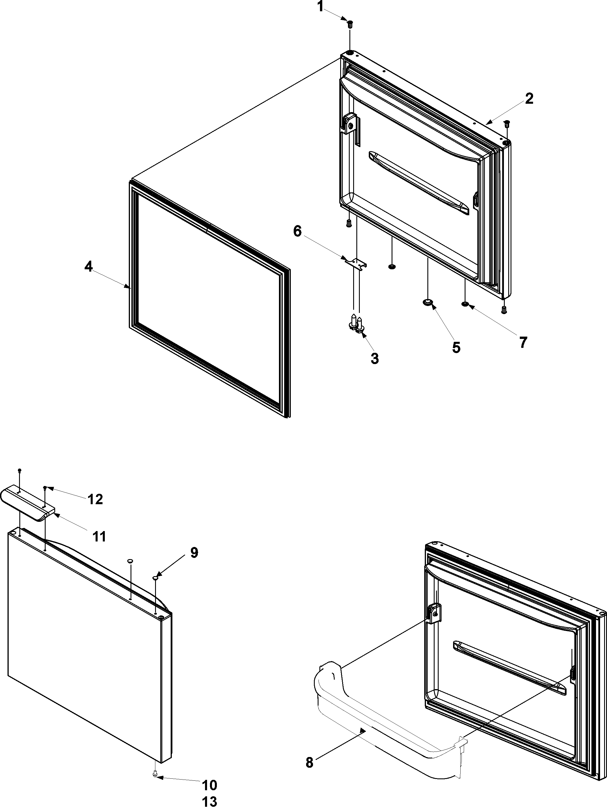 Amana AB2225PEKS freezer door diagram