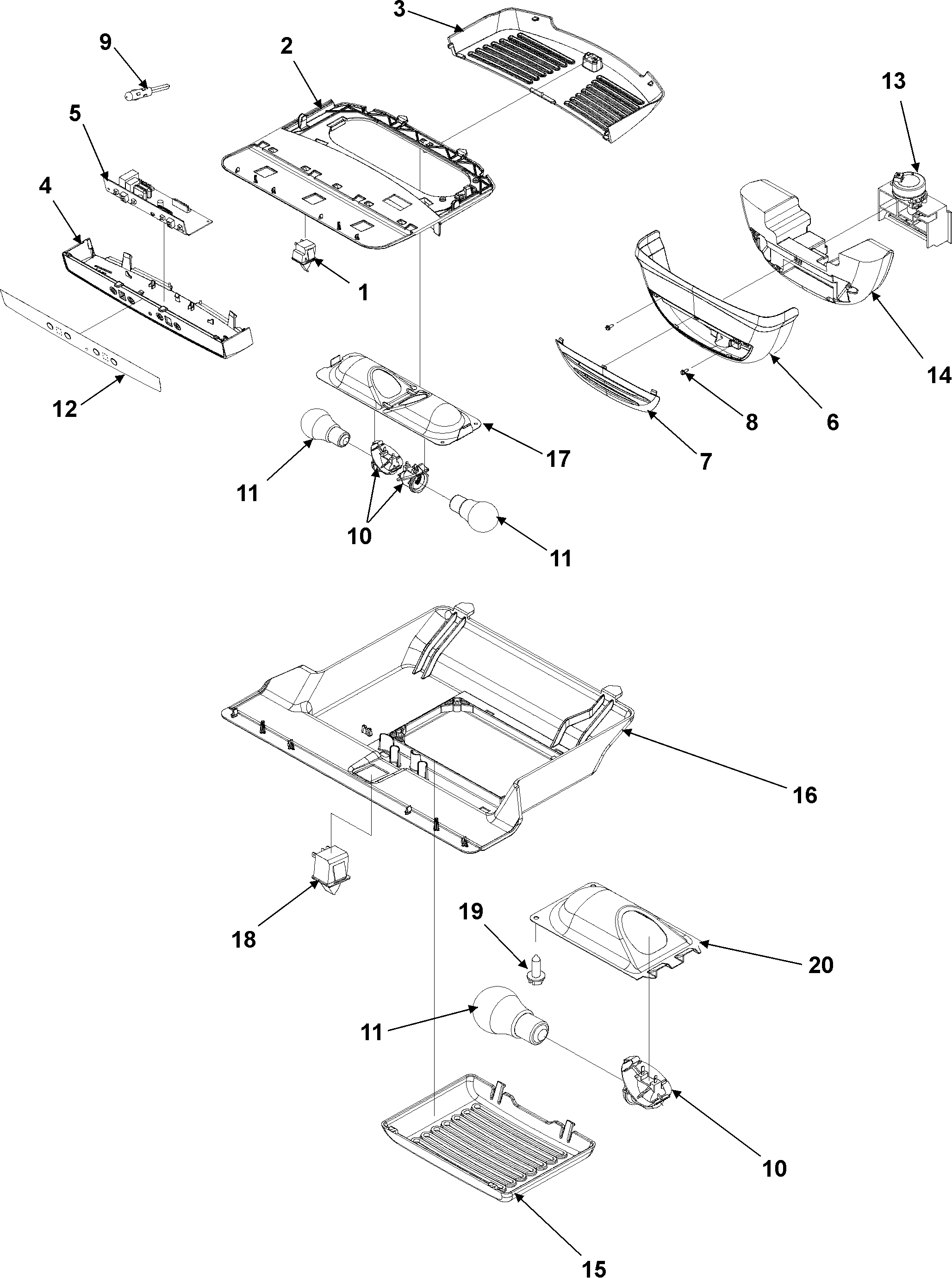 Amana AB2225PEKS controls diagram
