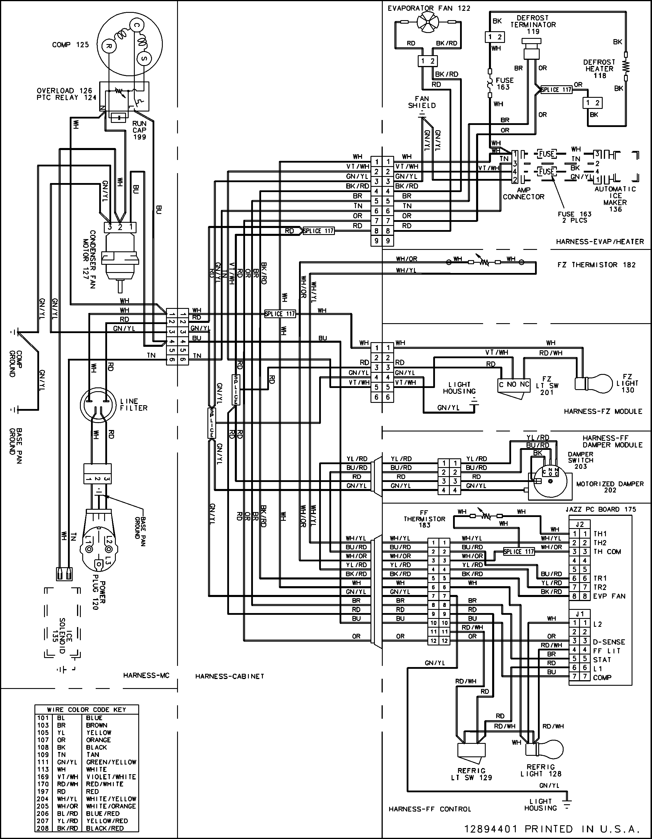 Amana AB2225PEKS wiring information diagram