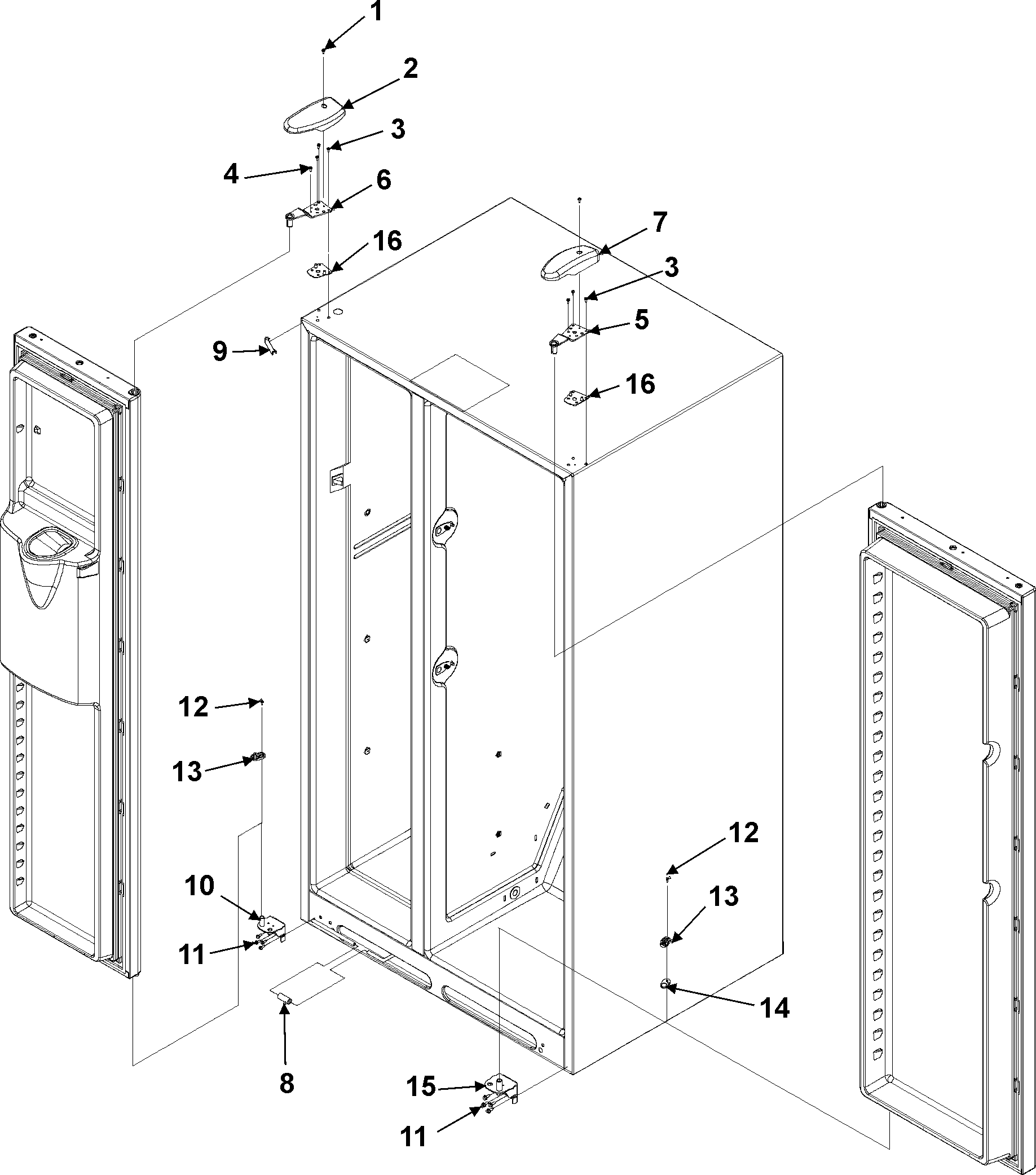 Amana AS2626GEKS hinges diagram