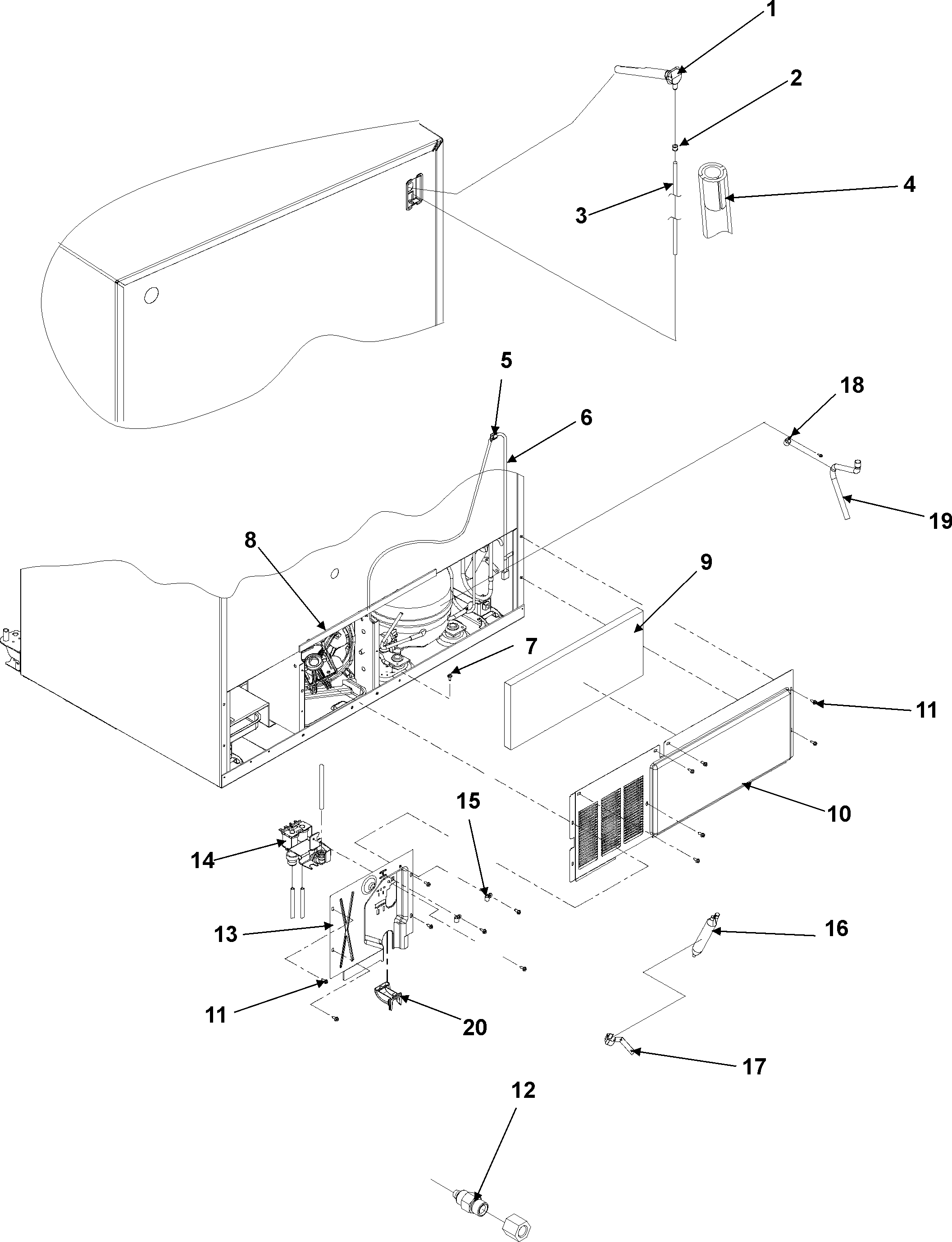 Amana AS2626GEKS cabinet back diagram
